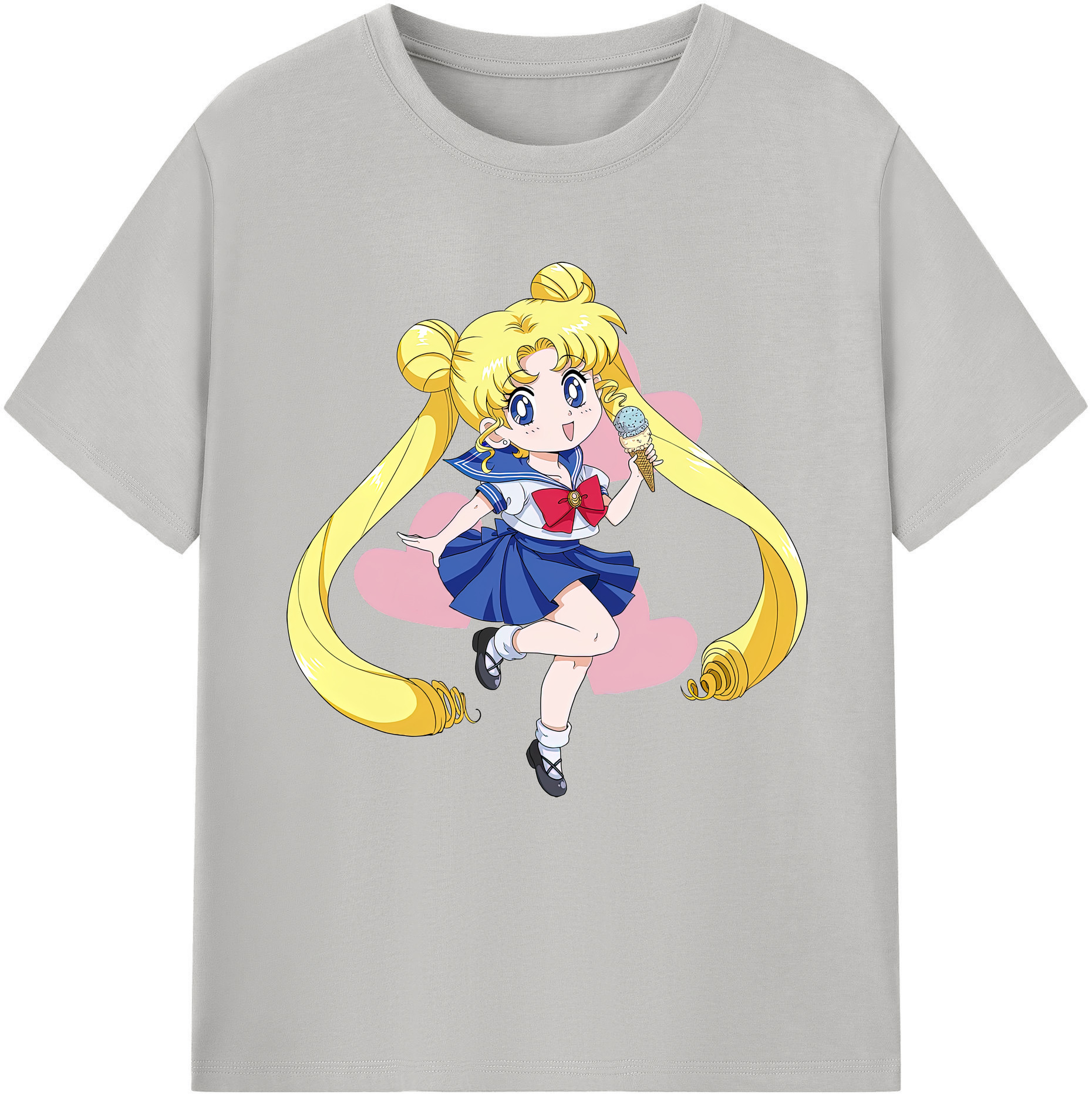 （画像用） 美少女戦士セーラームーン 愛野 美奈子 あいの みなこ Sailor Moon Aino Minako レディースカジュアルプリントTシャツ（綿100％）