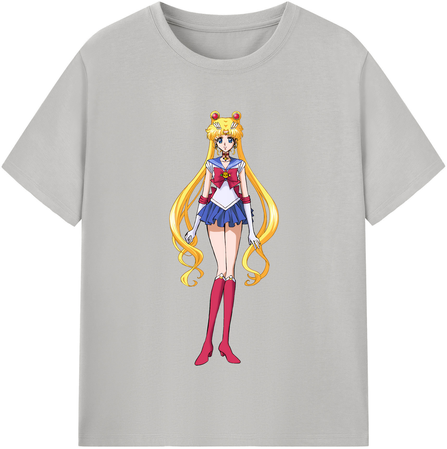 （画像用） 美少女戦士セーラームーン 月野 うさぎ つきの うさぎ Sailor Moon Tsukino Usagi レディースカジュアルプリントTシャツ（綿100％）