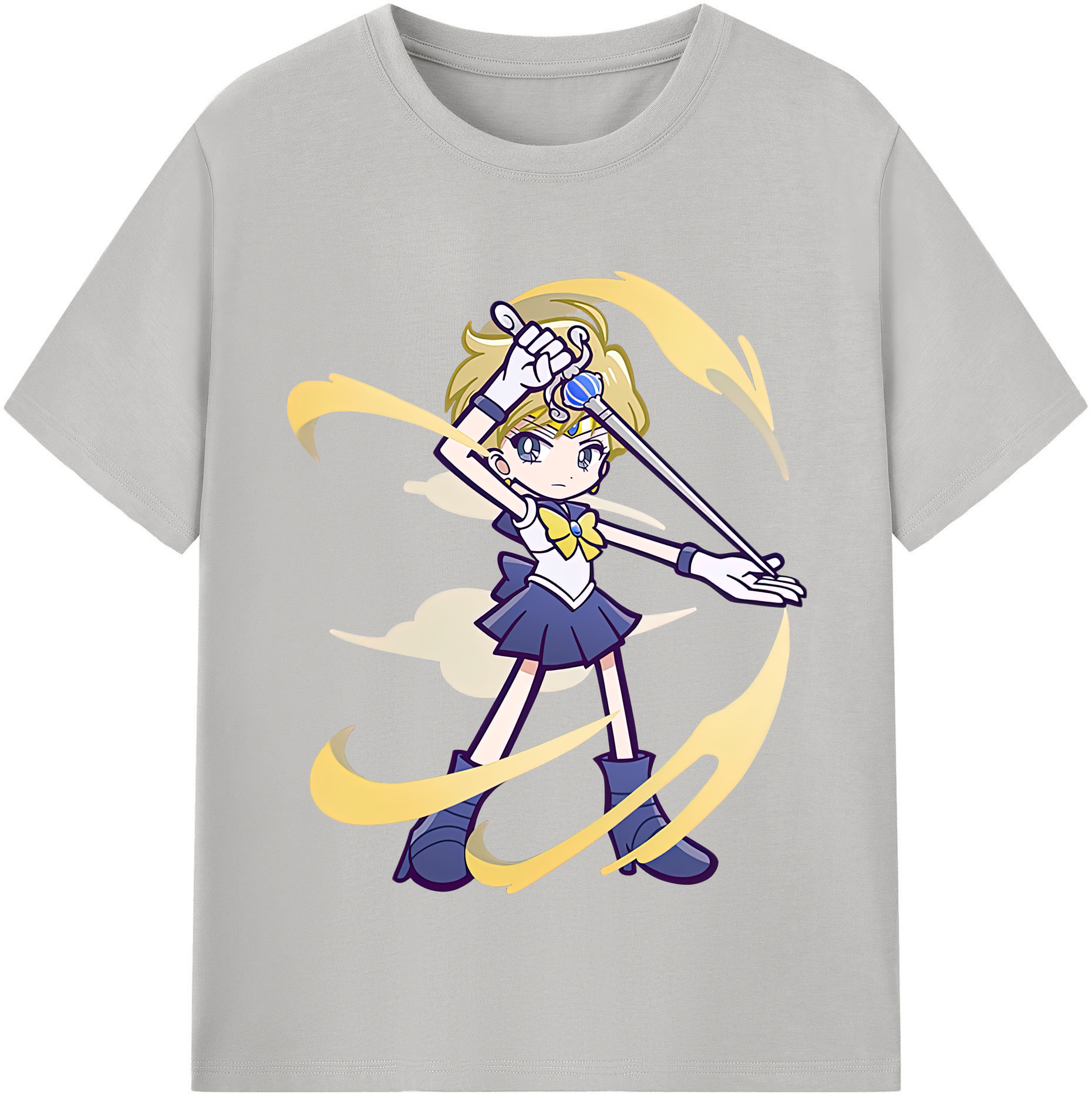 （画像用） 美少女戦士セーラームーン 天王はるか Sailor Moon Tenoh Haruka レディースカジュアルプリントTシャツ（綿100％）