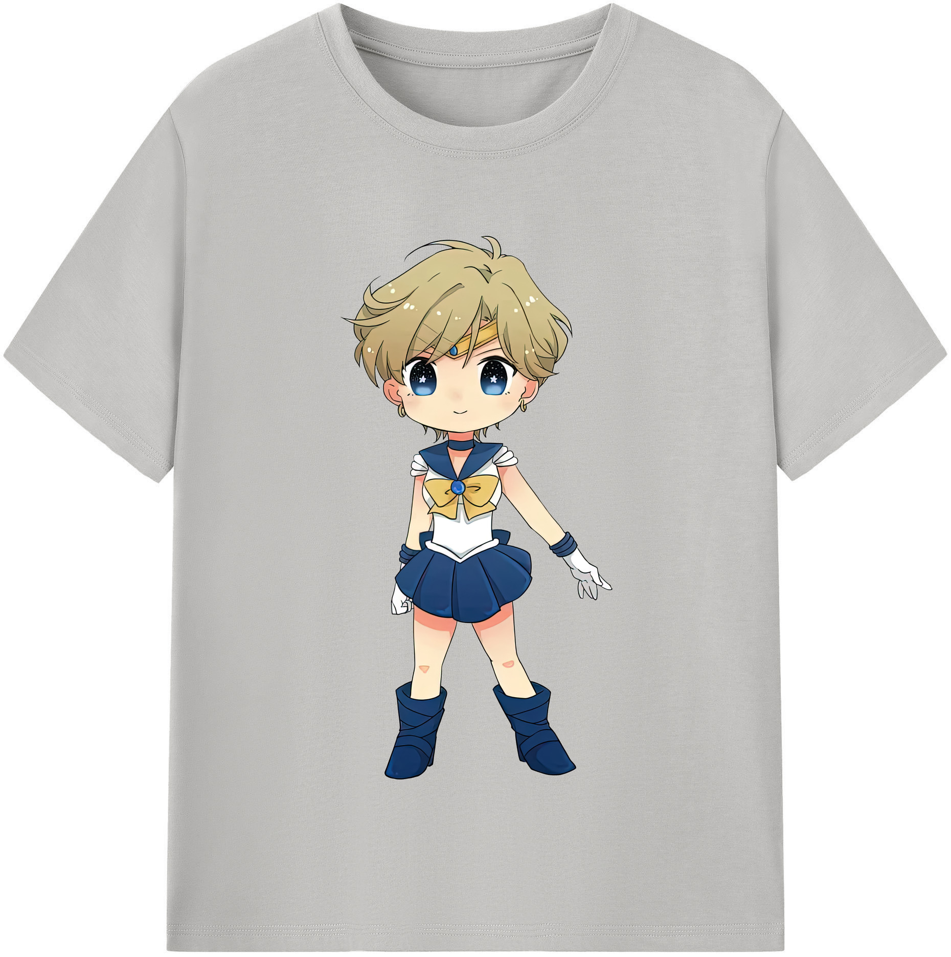 （画像用） 美少女戦士セーラームーン 天王はるか Sailor Moon Tenoh Haruka レディースカジュアルプリントTシャツ（綿100％）