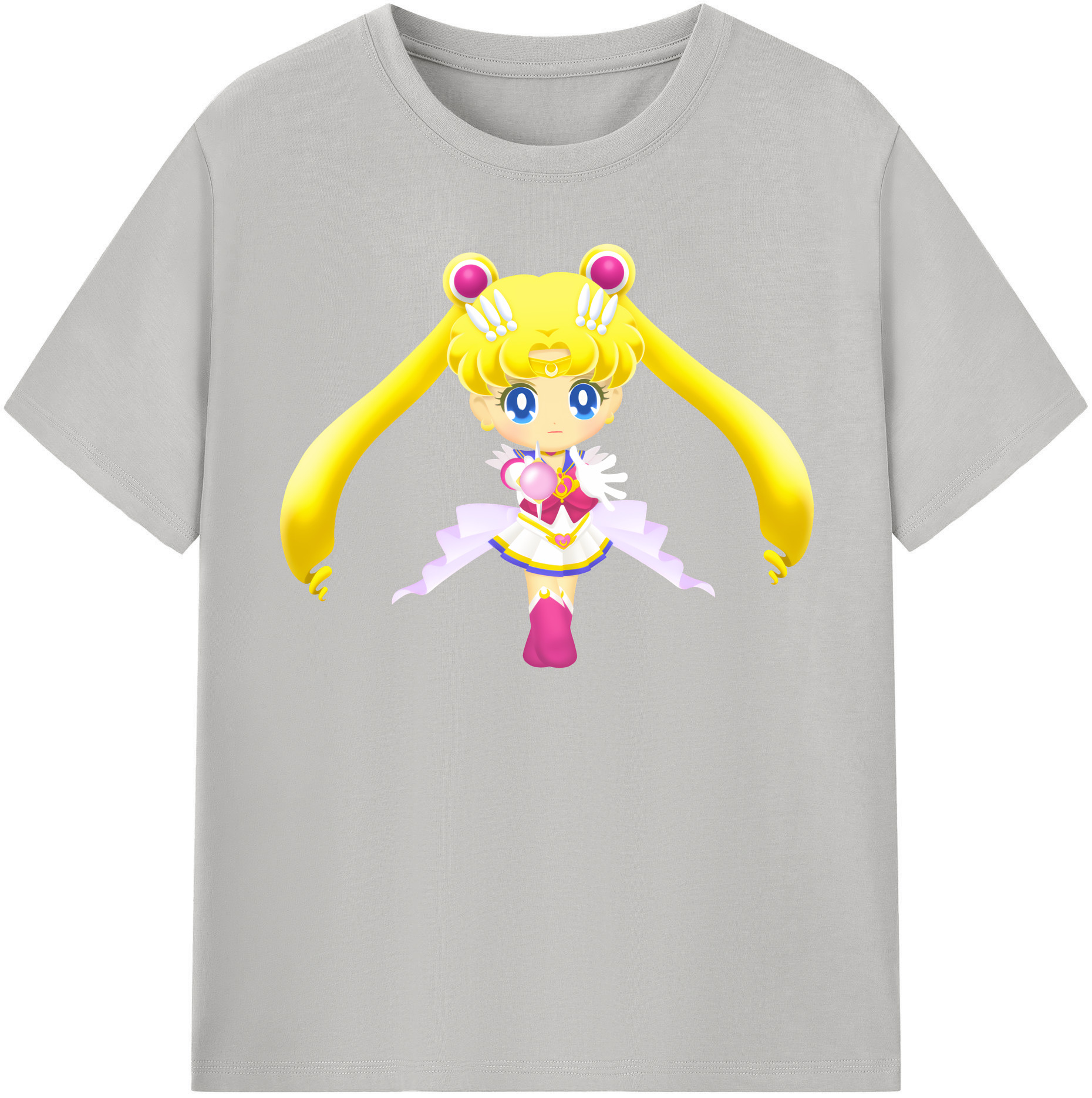 （画像用） 美少女戦士セーラームーン 月野 うさぎ つきの うさぎ Sailor Moon Tsukino Usagi レディースカジュアルプリントTシャツ（綿100％）