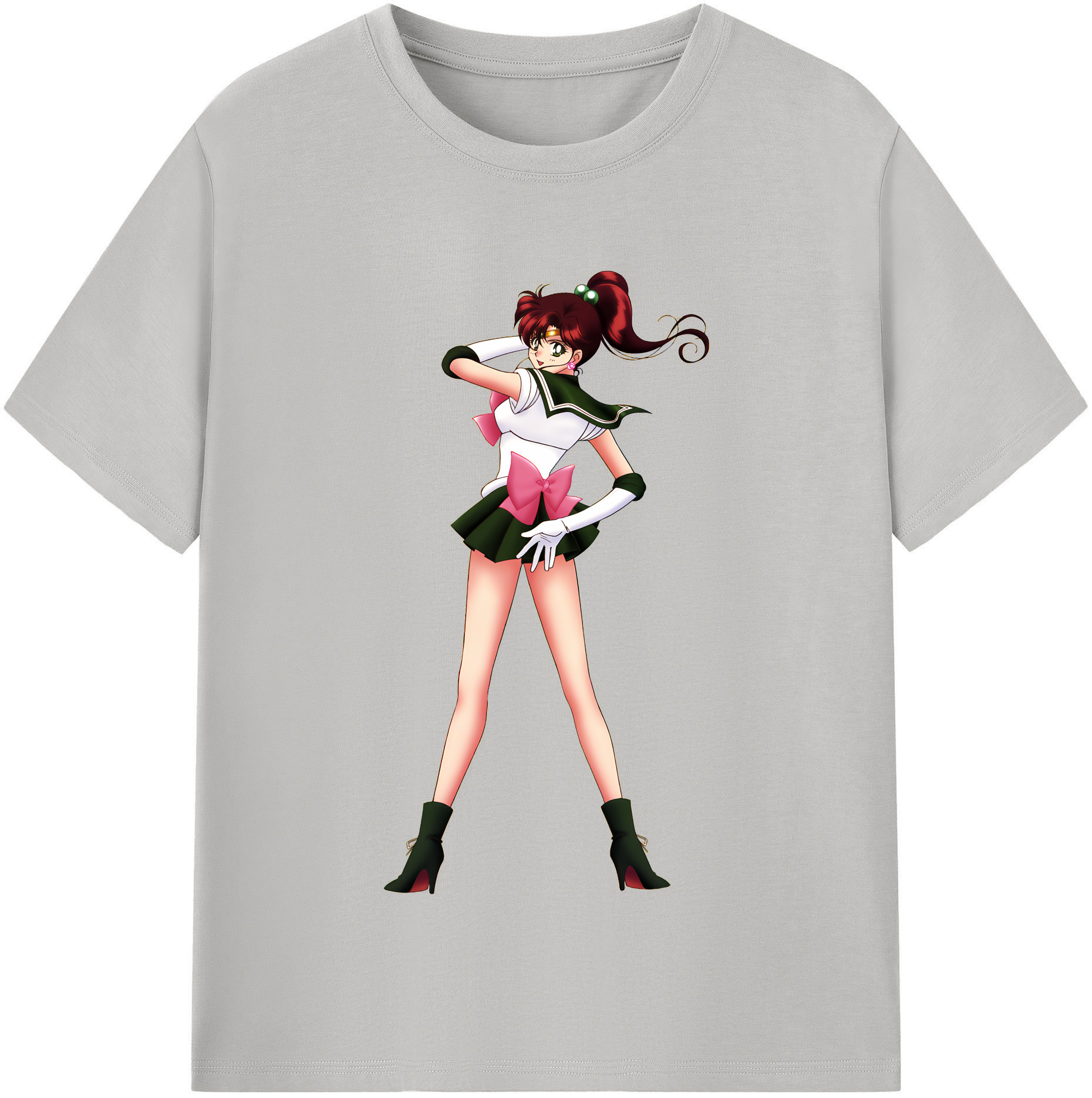 （画像用） 美少女戦士セーラームーン 木野 まこと きの まこと Sailor Moon Kino Makoto （セーラージュピター；Sailor Jupiter） レディースカジュアルプリントTシャツ（綿100％）
