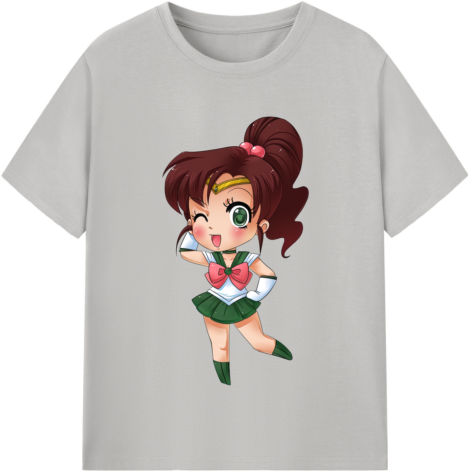 （画像用） 美少女戦士セーラームーン 木野 まこと きの まこと Sailor Moon Kino Makoto （セーラージュピター；Sailor Jupiter） レディースカジュアルプリントTシャツ（綿100％）