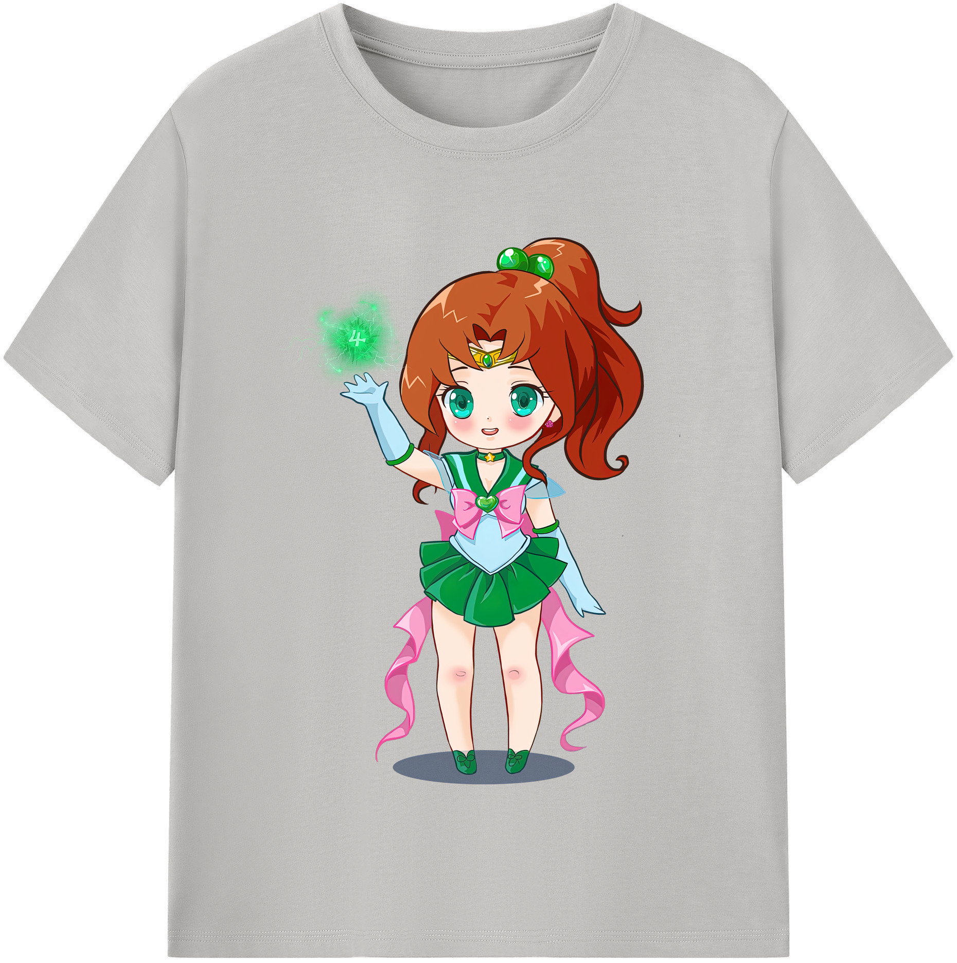 （画像用） 美少女戦士セーラームーン 木野 まこと きの まこと Sailor Moon Kino Makoto （セーラージュピター；Sailor Jupiter） レディースカジュアルプリントTシャツ（綿100％）