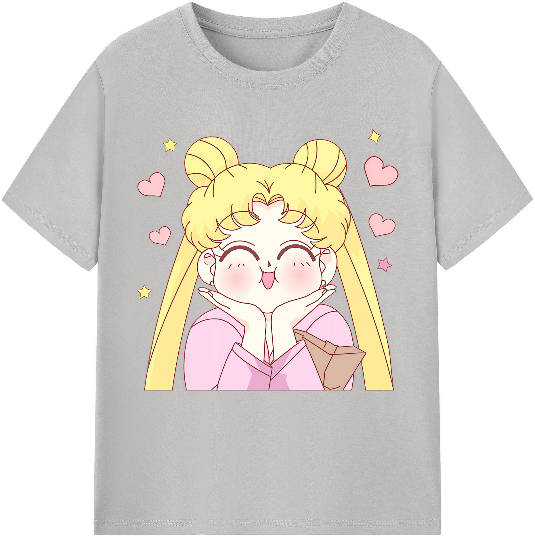 （画像用） 美少女戦士セーラームーン 愛野 美奈子 あいの みなこ Sailor Moon Aino Minako レディースカジュアルプリントTシャツ（綿100％）