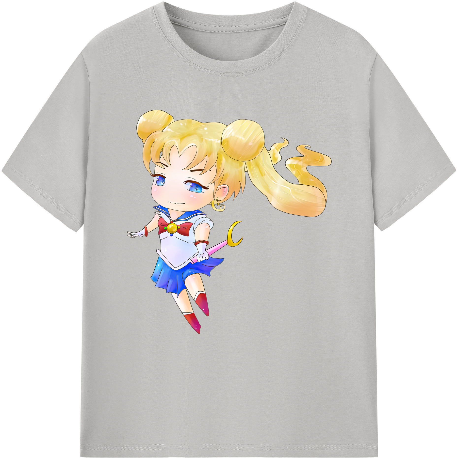 （画像用） 美少女戦士セーラームーン 愛野 美奈子 あいの みなこ Sailor Moon Aino Minako レディースカジュアルプリントTシャツ（綿100％）