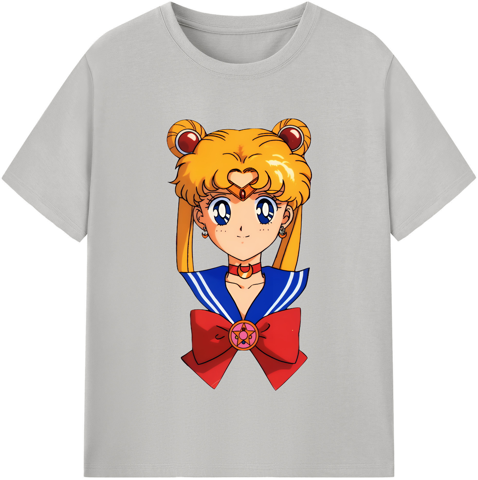 （画像用） 美少女戦士セーラームーン 月野 うさぎ つきの うさぎ Sailor Moon Tsukino Usagi レディースカジュアルプリントTシャツ（綿100％）