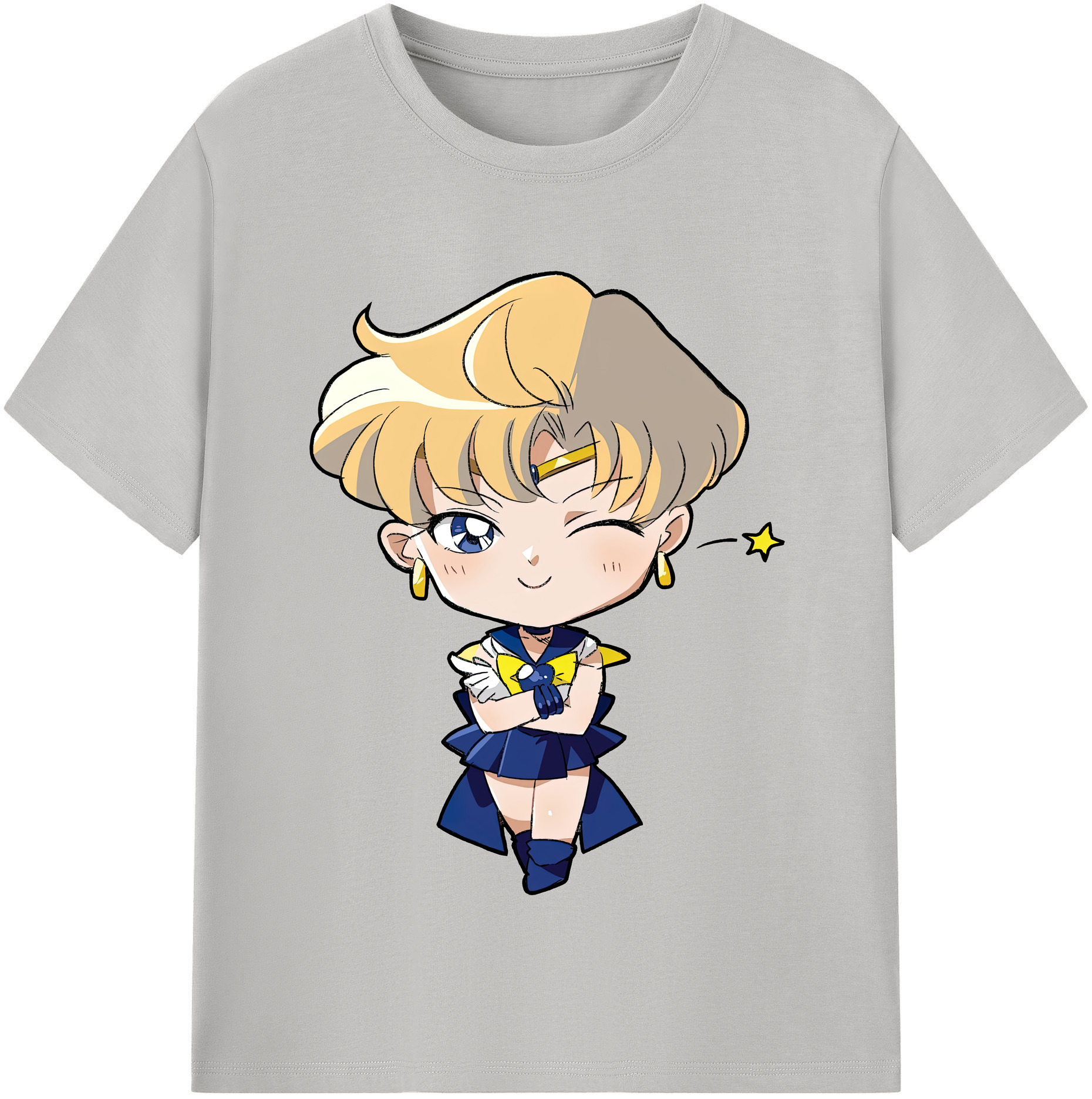 （画像用） 美少女戦士セーラームーン 天王はるか Sailor Moon Tenoh Haruka レディースカジュアルプリントTシャツ（綿100％）
