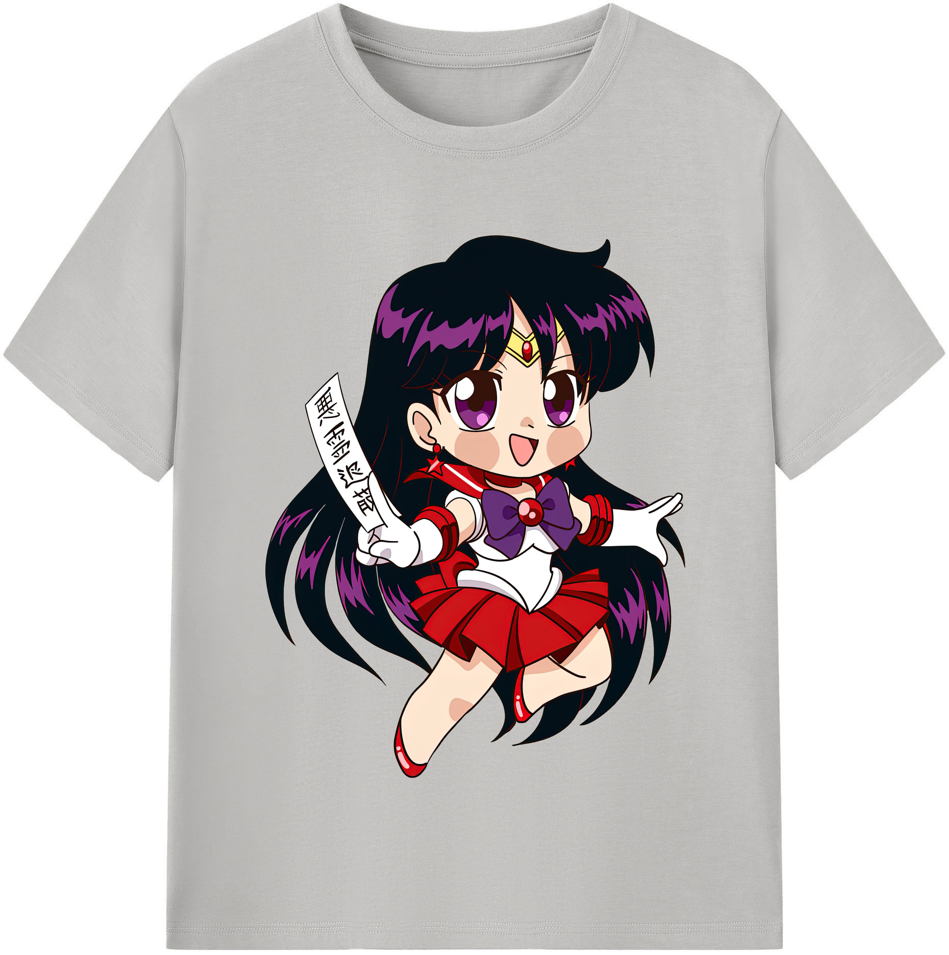 （画像用） 美少女戦士セーラームーン 火野レイ ひの レイ Sailor Moon Hino Rei （セーラーマーズ,Sailor Mars） レディースカジュアルプリントTシャツ（綿100％）