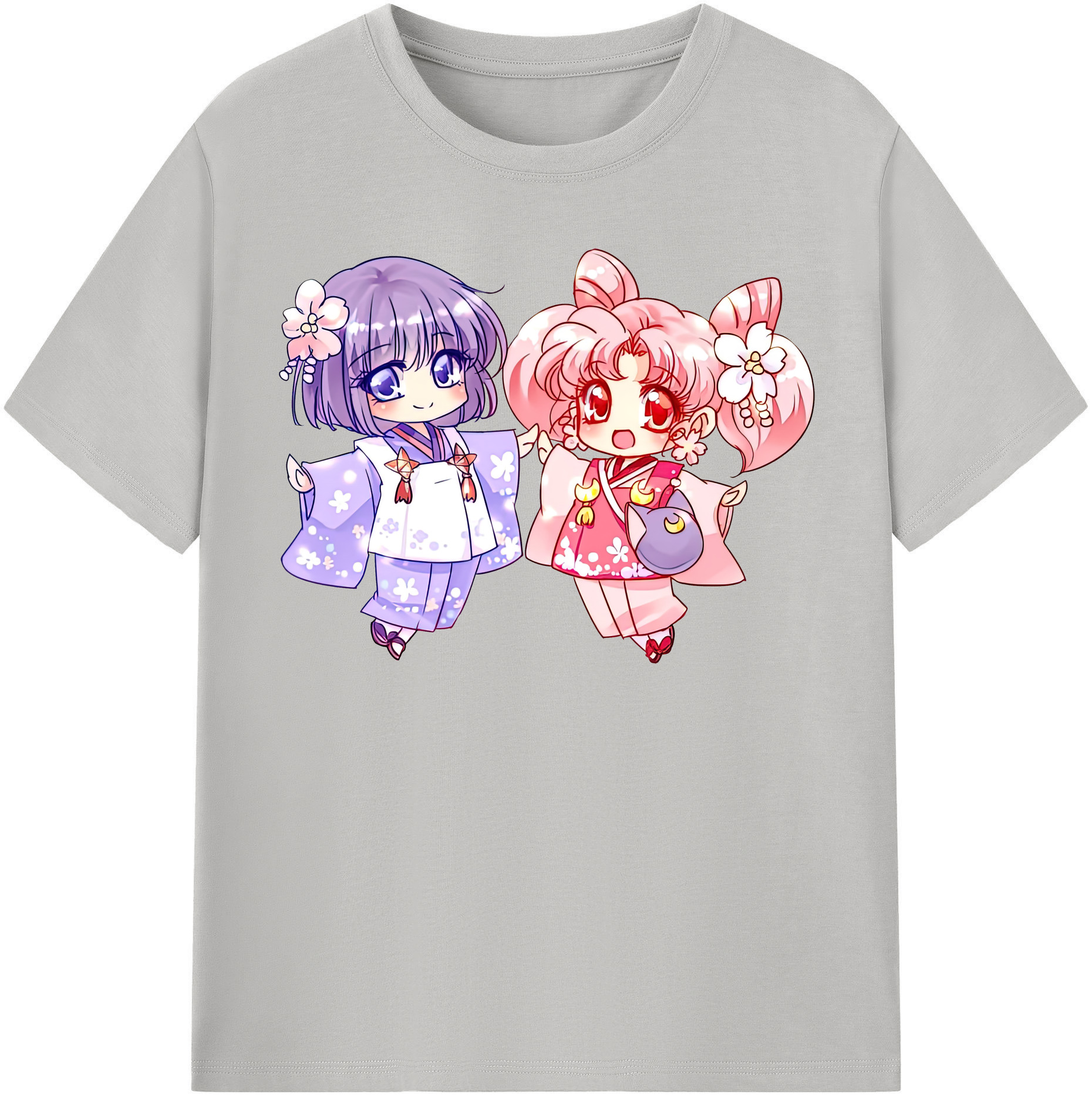 （画像用） 美少女戦士セーラームーン ちびうさ Sailor Moon Chibiusa Tsukino Usagi Small Lady Serenity レディースカジュアルプリントTシャツ（綿100％）