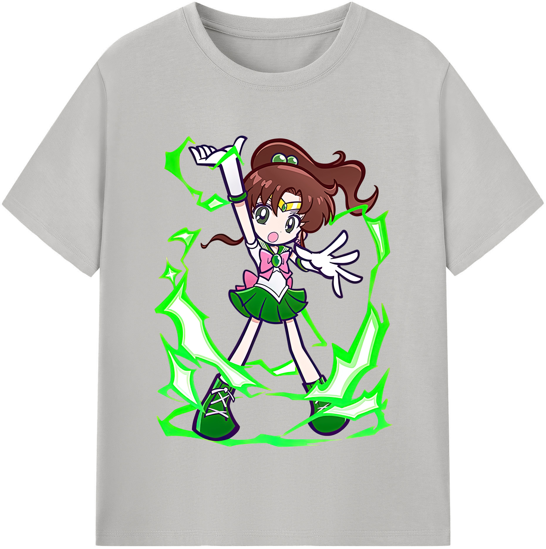 （画像用） 美少女戦士セーラームーン 木野 まこと きの まこと Sailor Moon Kino Makoto （セーラージュピター；Sailor Jupiter） レディースカジュアルプリントTシャツ（綿100％）
