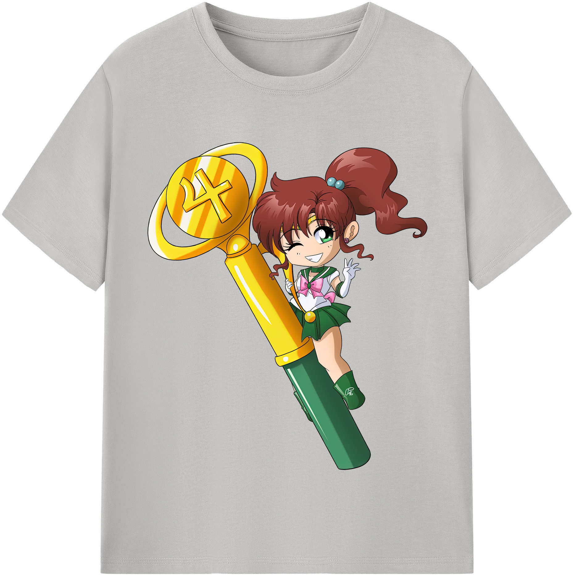 （画像用） 美少女戦士セーラームーン 木野 まこと きの まこと Sailor Moon Kino Makoto （セーラージュピター；Sailor Jupiter） レディースカジュアルプリントTシャツ（綿100％）