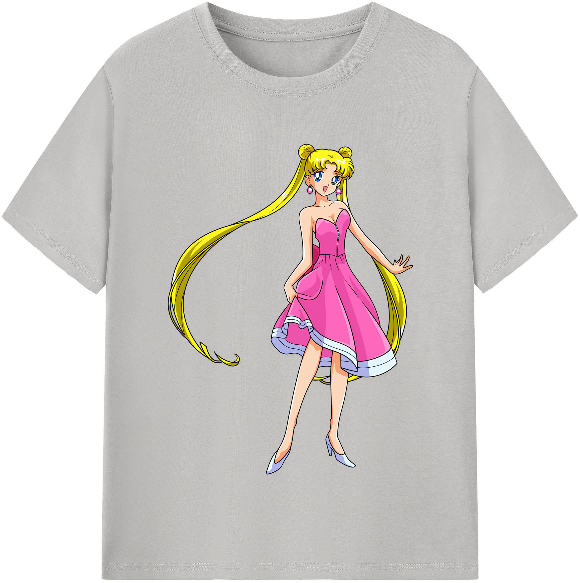 （画像用） 美少女戦士セーラームーン 愛野 美奈子 あいの みなこ Sailor Moon Aino Minako レディースカジュアルプリントTシャツ（綿100％）
