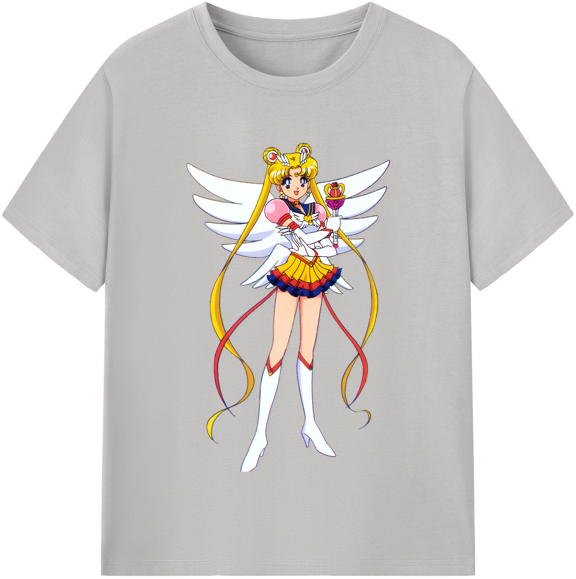 （画像用） 美少女戦士セーラームーン 月野 うさぎ つきの うさぎ Sailor Moon Tsukino Usagi レディースカジュアルプリントTシャツ（綿100％）