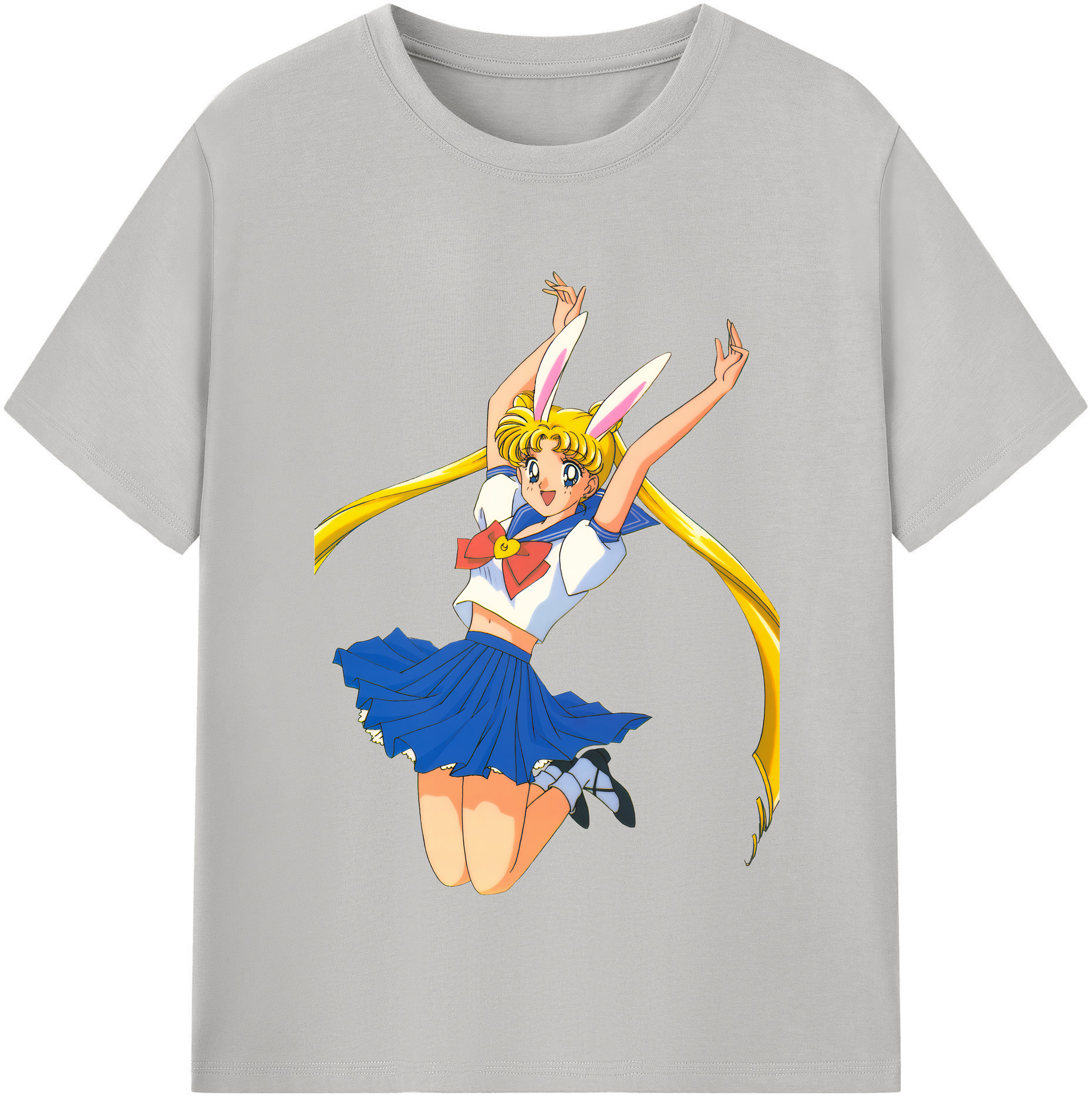 （画像用） 美少女戦士セーラームーン 愛野 美奈子 あいの みなこ Sailor Moon Aino Minako レディースカジュアルプリントTシャツ（綿100％）