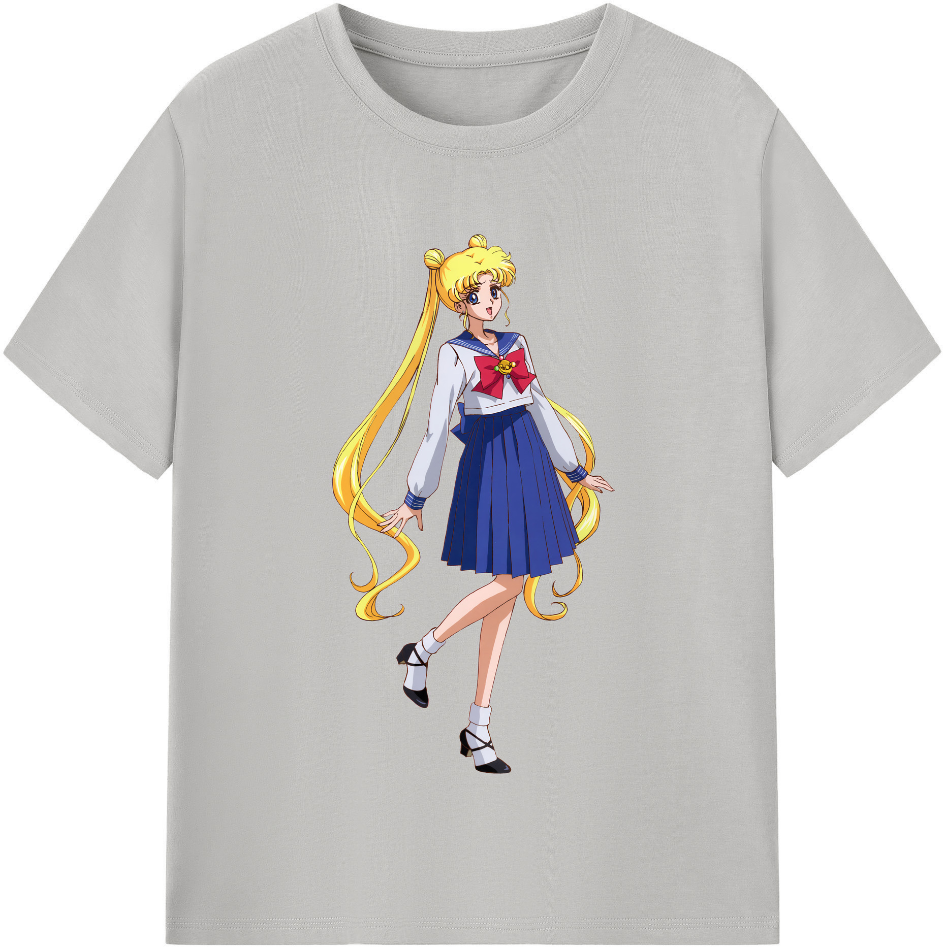 （画像用） 美少女戦士セーラームーン 愛野 美奈子 あいの みなこ Sailor Moon Aino Minako レディースカジュアルプリントTシャツ（綿100％）