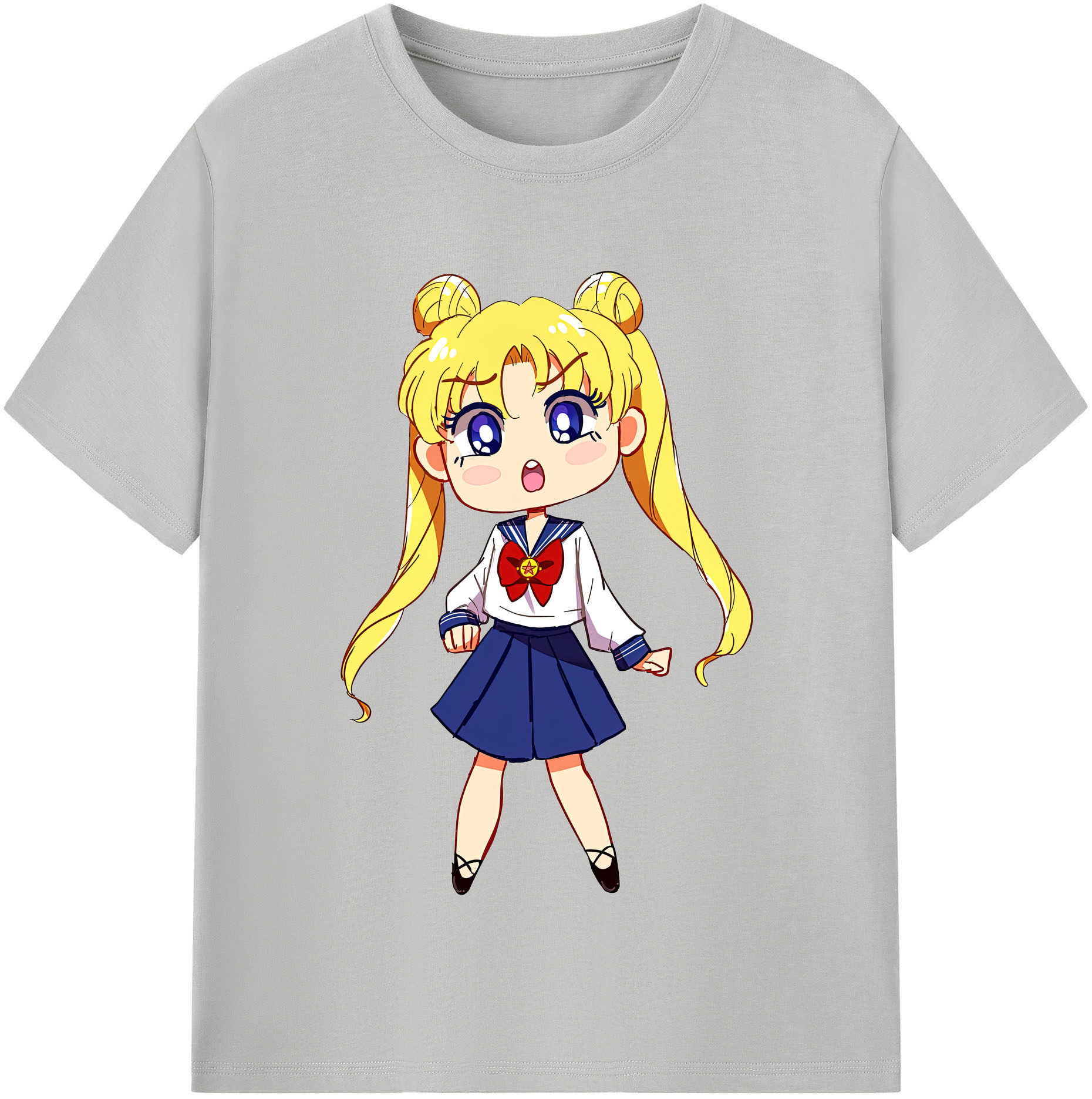 （画像用） 美少女戦士セーラームーン 愛野 美奈子 あいの みなこ Sailor Moon Aino Minako レディースカジュアルプリントTシャツ（綿100％）
