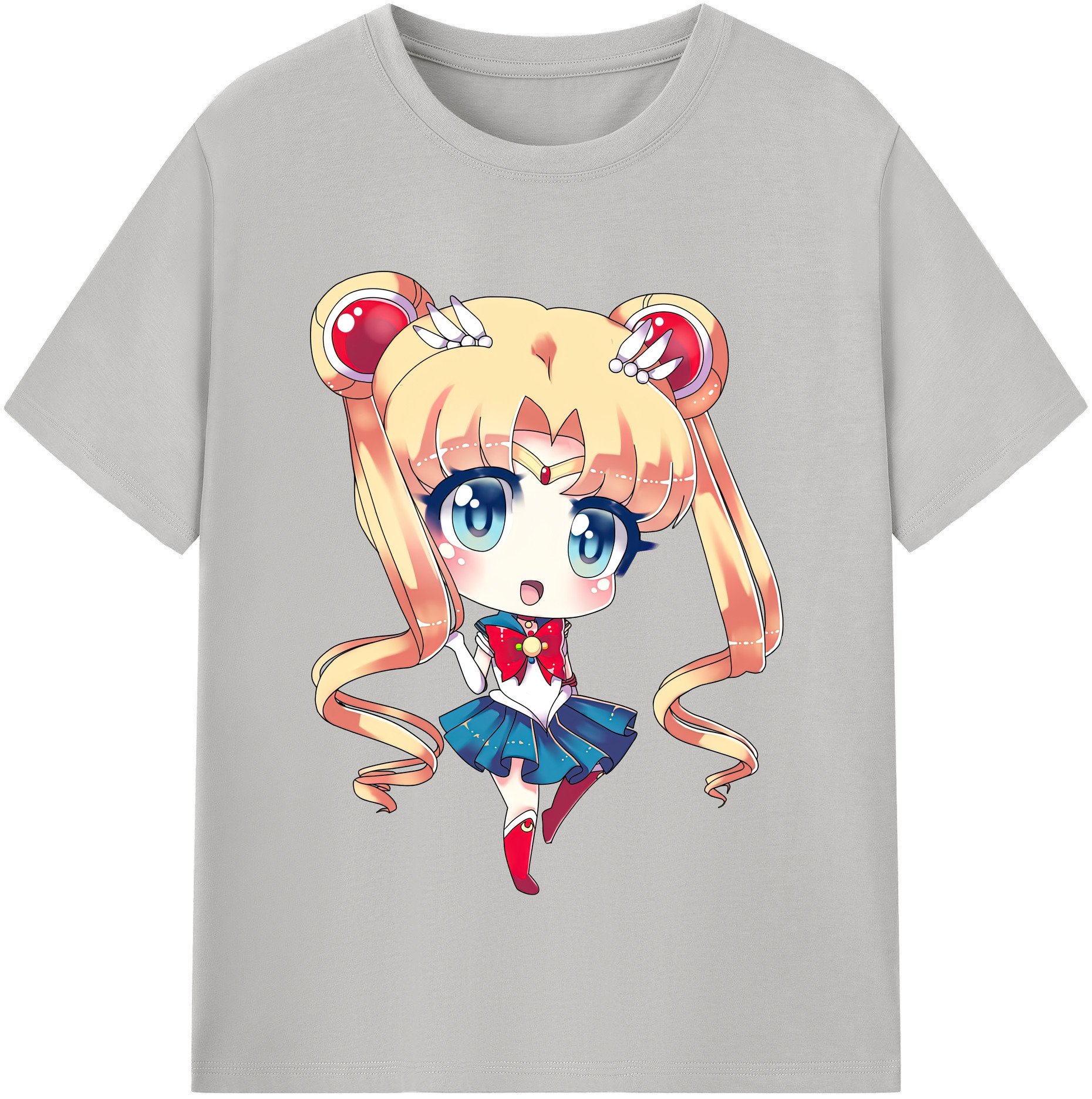（画像用） 美少女戦士セーラームーン 月野 うさぎ つきの うさぎ Sailor Moon Tsukino Usagi レディースカジュアルプリントTシャツ（綿100％）