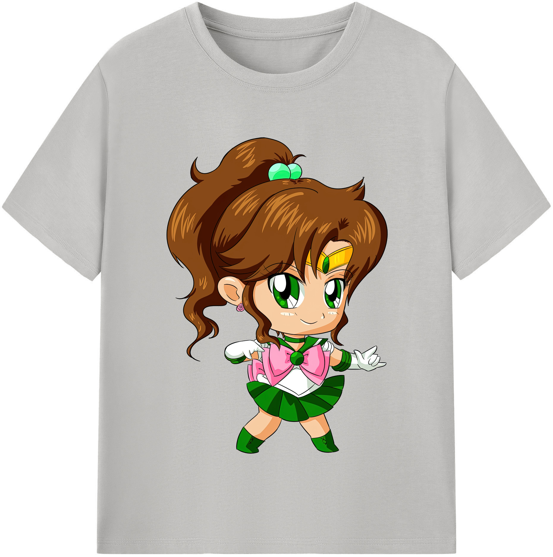 （画像用） 美少女戦士セーラームーン 木野 まこと きの まこと Sailor Moon Kino Makoto （セーラージュピター；Sailor Jupiter） レディースカジュアルプリントTシャツ（綿100％）
