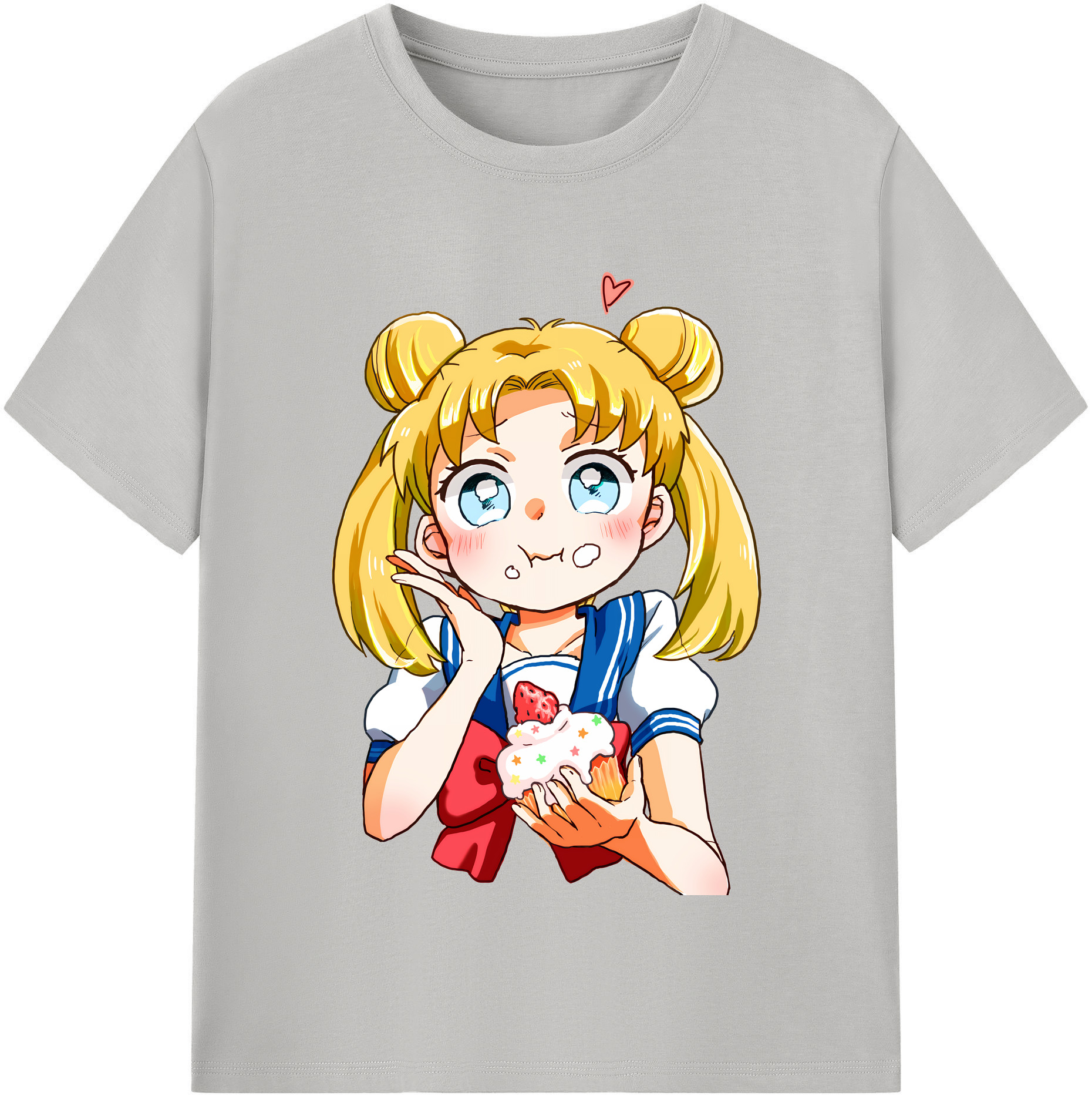 （画像用） 美少女戦士セーラームーン 愛野 美奈子 あいの みなこ Sailor Moon Aino Minako レディースカジュアルプリントTシャツ（綿100％）