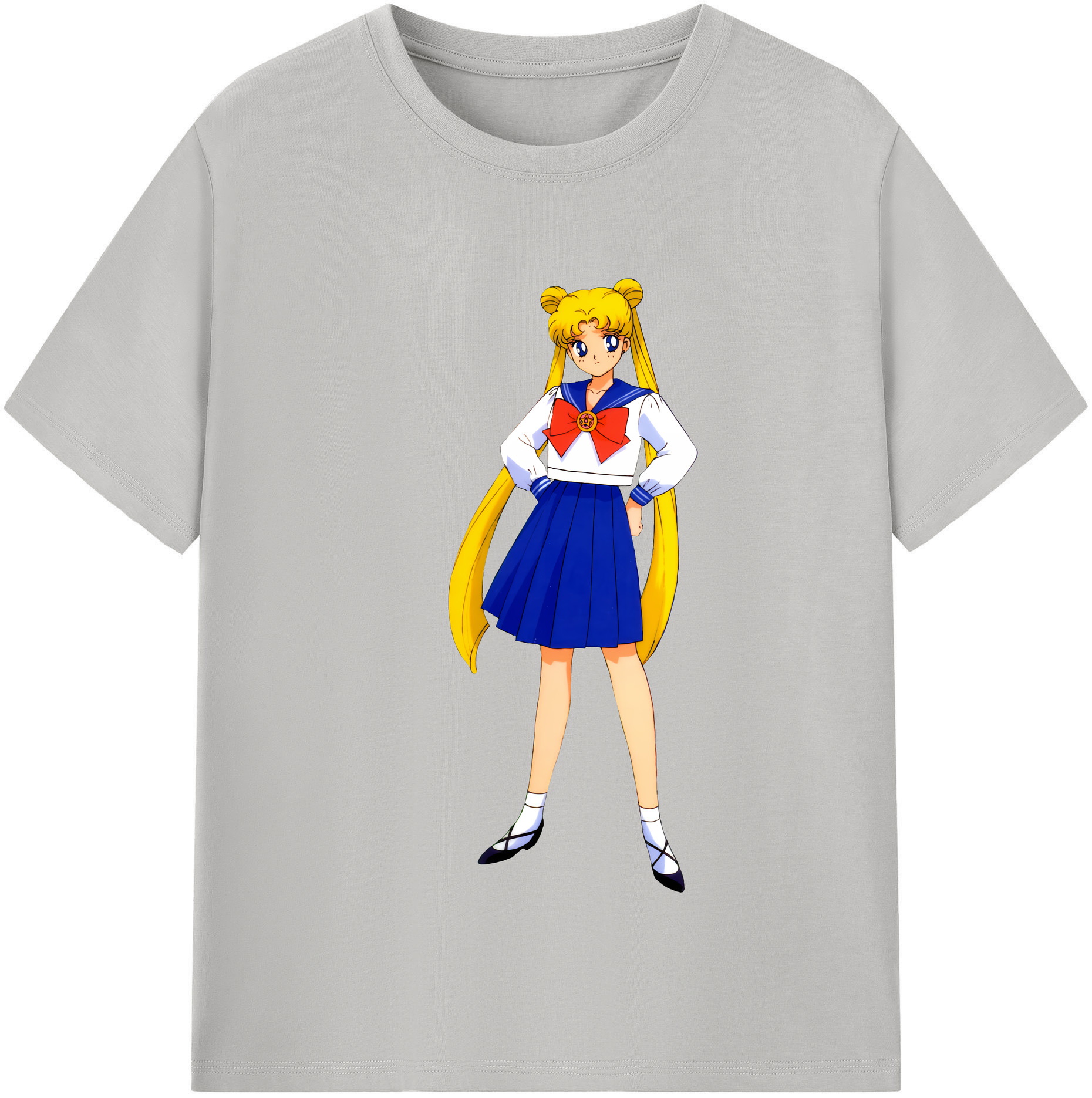 （画像用） 美少女戦士セーラームーン 愛野 美奈子 あいの みなこ Sailor Moon Aino Minako レディースカジュアルプリントTシャツ（綿100％）