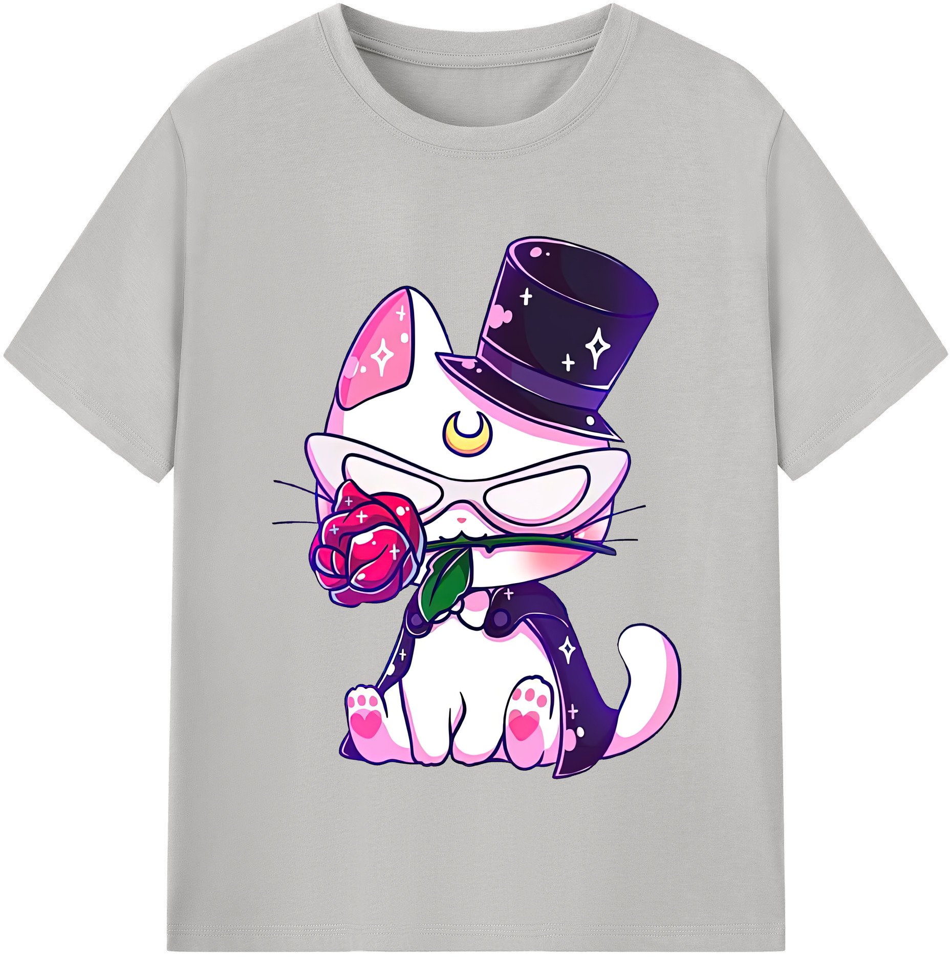（画像用） 美少女戦士セーラームーン Sailor Moon レディースカジュアルプリントTシャツ（綿100％）