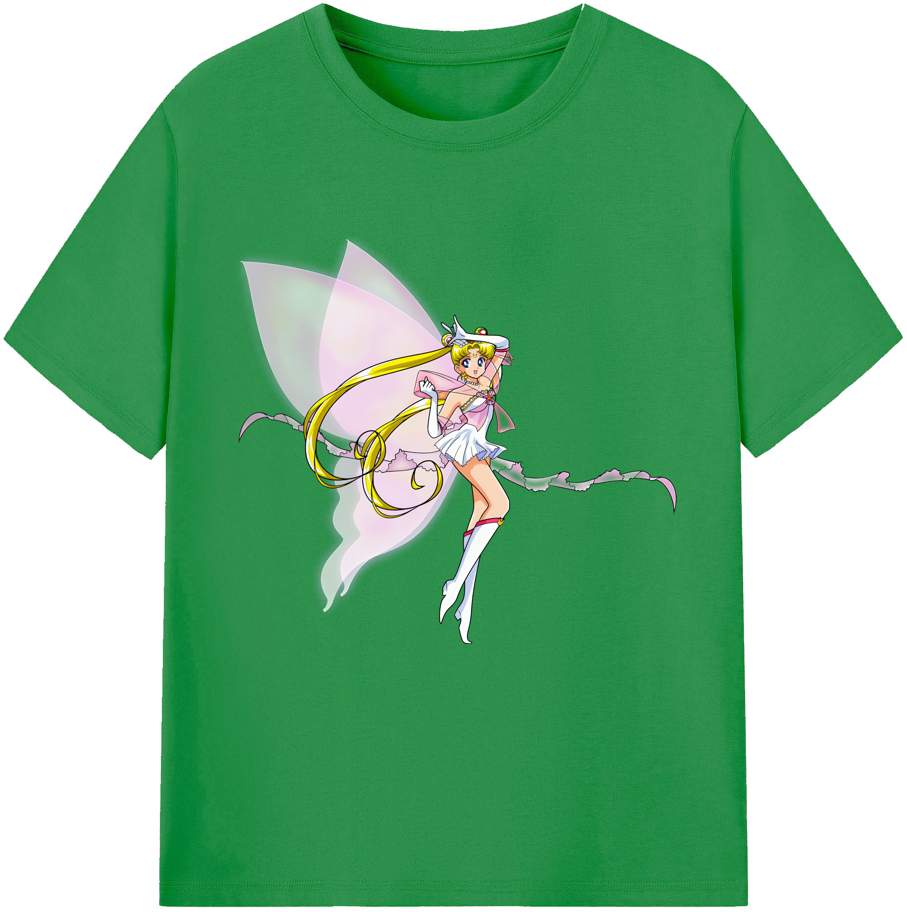 （画像用） 美少女戦士セーラームーン 月野 うさぎ つきの うさぎ Sailor Moon Tsukino Usagi レディースカジュアルプリントTシャツ（綿100％）