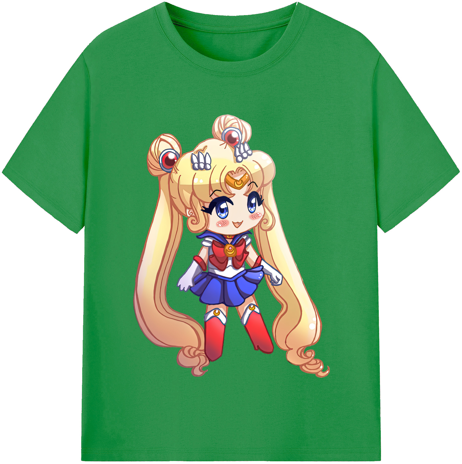 （画像用） 美少女戦士セーラームーン 月野 うさぎ つきの うさぎ Sailor Moon Tsukino Usagi レディースカジュアルプリントTシャツ（綿100％）