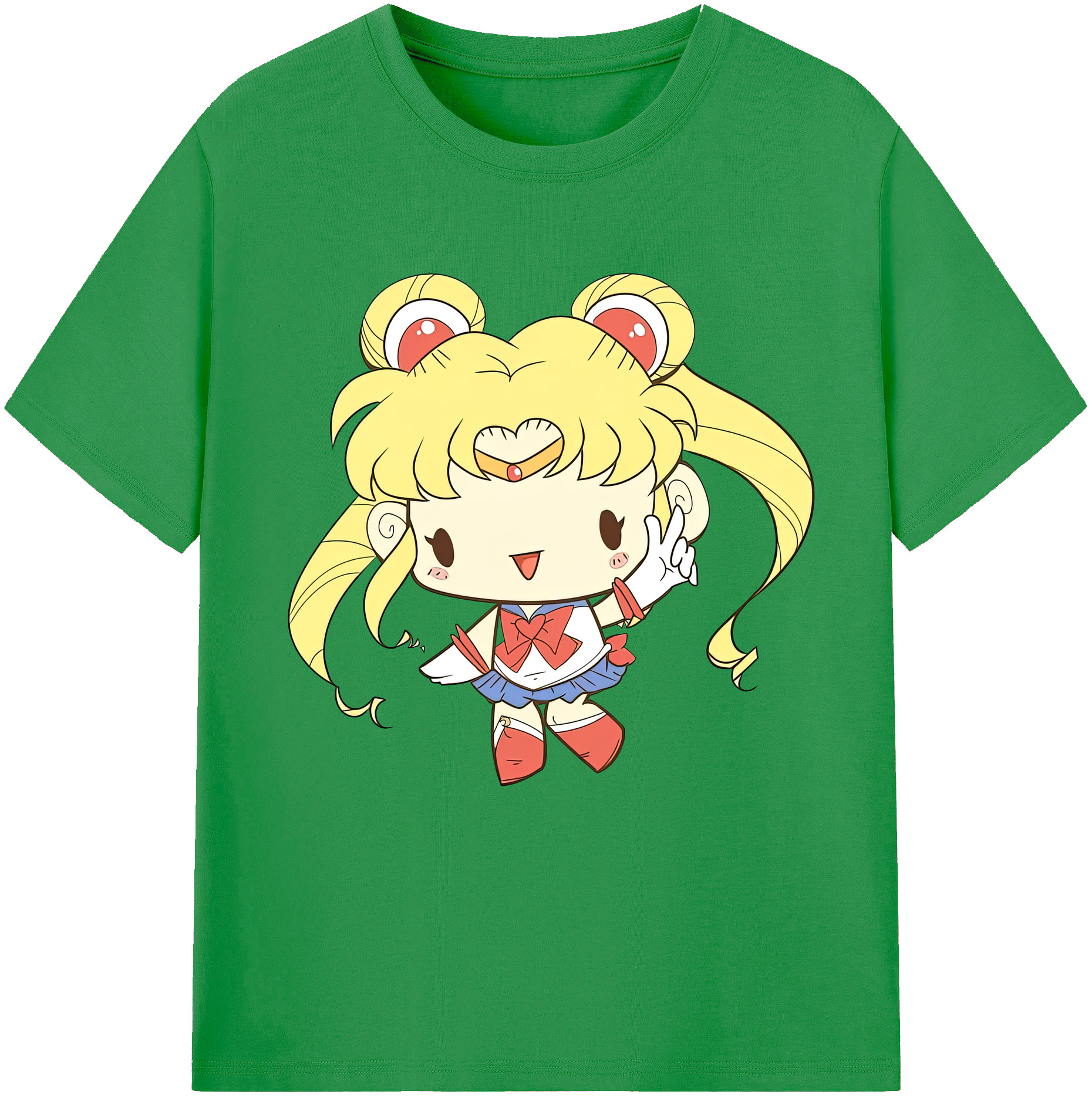 （画像用） 美少女戦士セーラームーン 月野 うさぎ つきの うさぎ Sailor Moon Tsukino Usagi レディースカジュアルプリントTシャツ（綿100％）