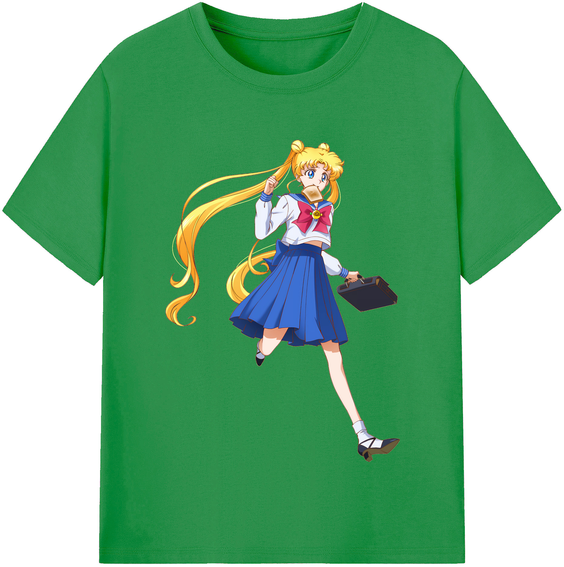 （画像用） 美少女戦士セーラームーン 愛野 美奈子 あいの みなこ Sailor Moon Aino Minako レディースカジュアルプリントTシャツ（綿100％）