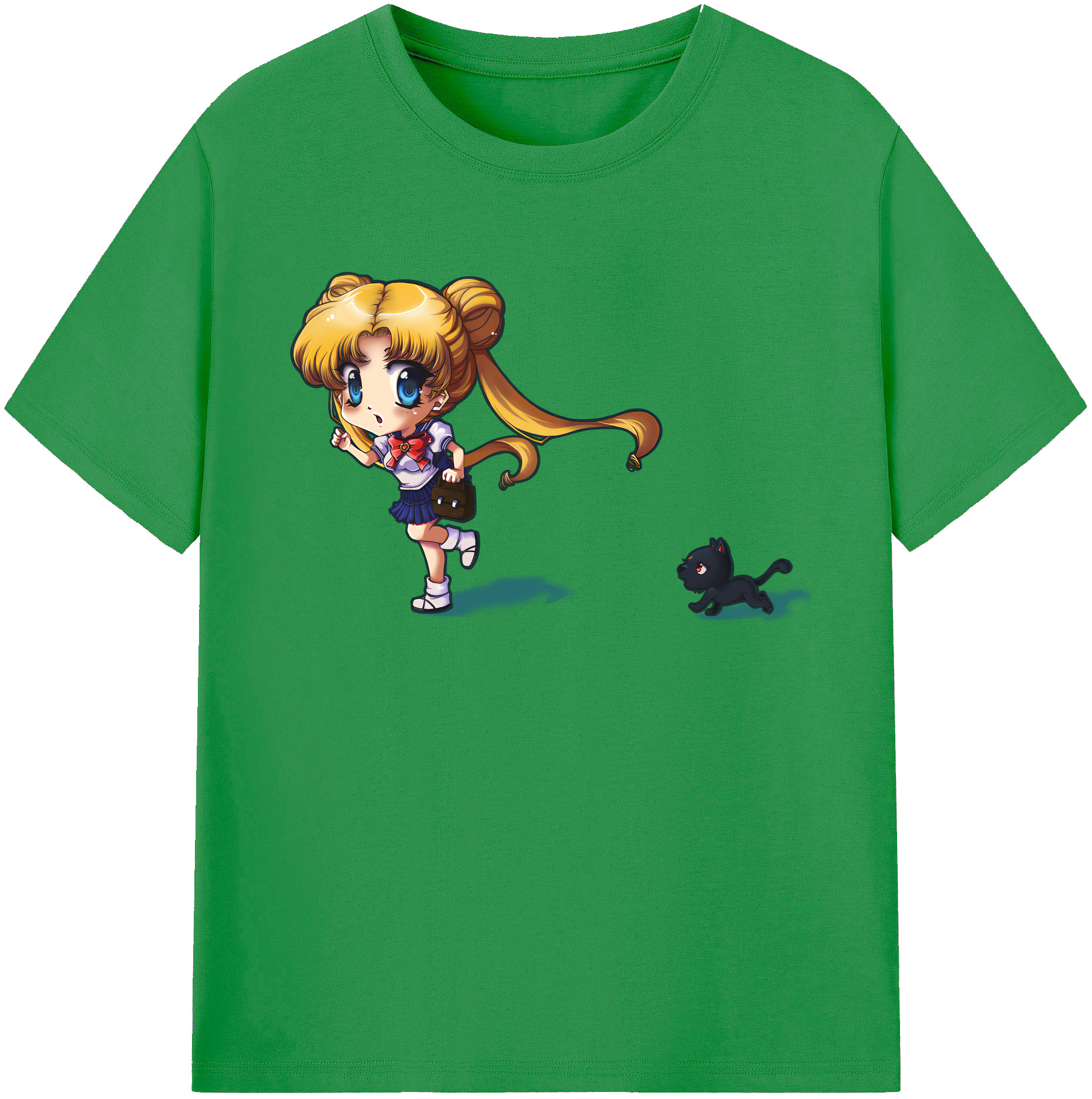 （画像用） 美少女戦士セーラームーン 愛野 美奈子 あいの みなこ Sailor Moon Aino Minako レディースカジュアルプリントTシャツ（綿100％）
