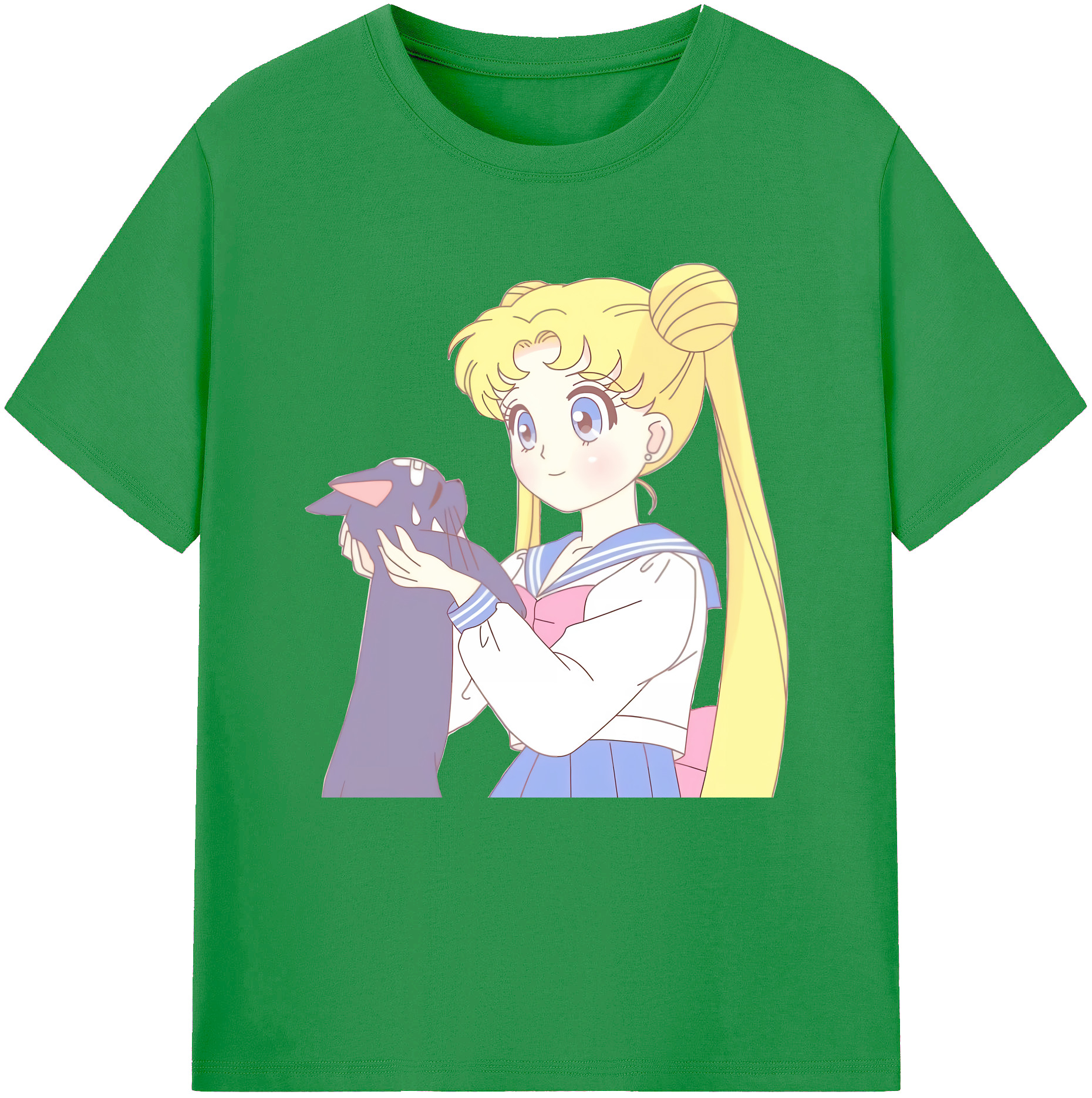 （画像用） 美少女戦士セーラームーン 愛野 美奈子 あいの みなこ Sailor Moon Aino Minako レディースカジュアルプリントTシャツ（綿100％）