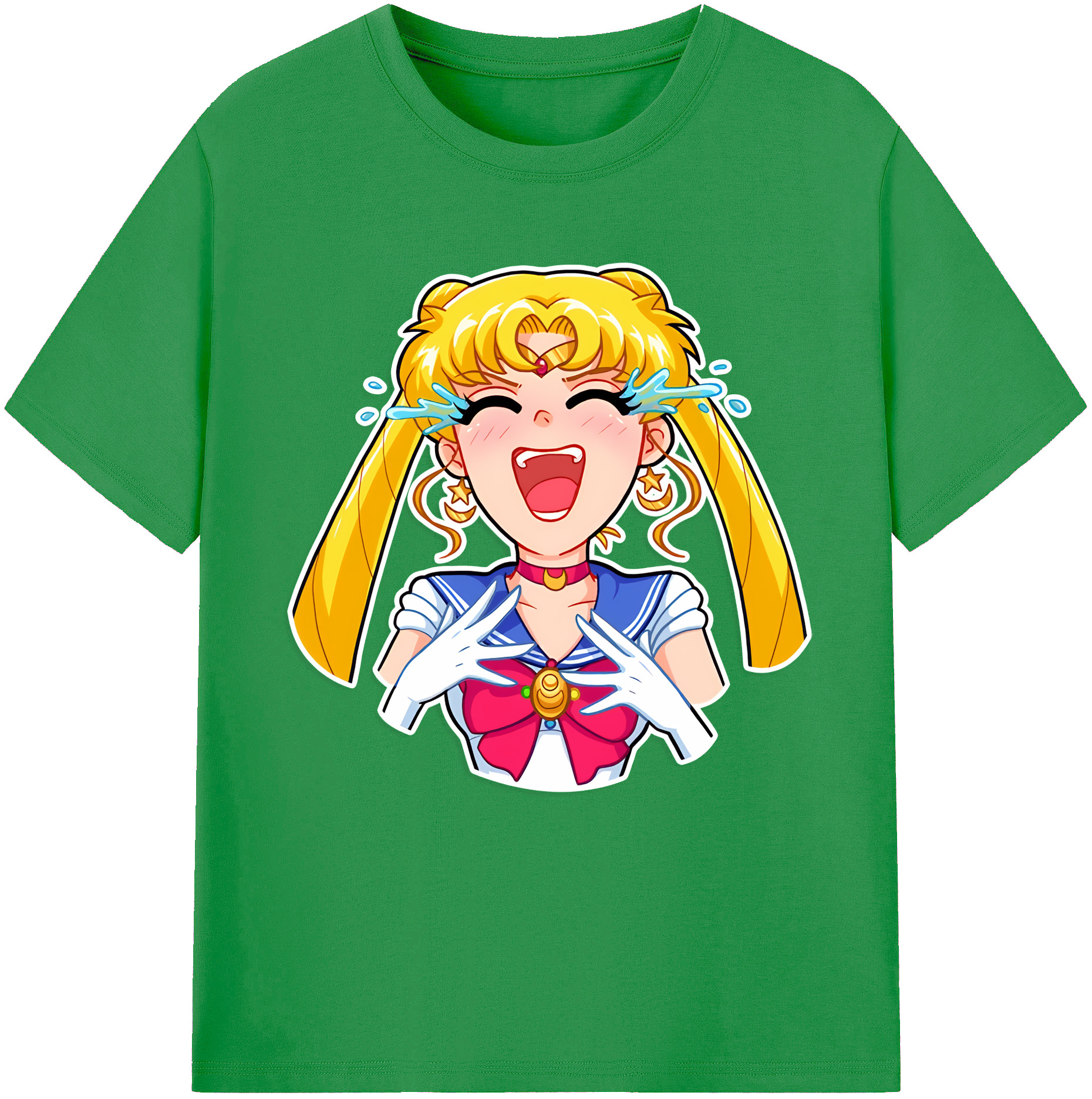 （画像用） 美少女戦士セーラームーン 月野 うさぎ つきの うさぎ Sailor Moon Tsukino Usagi レディースカジュアルプリントTシャツ（綿100％）