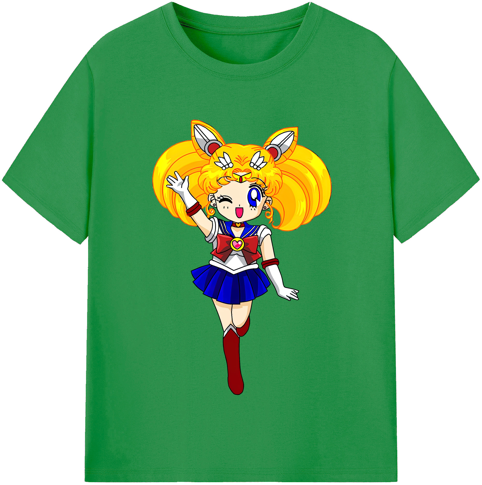 （画像用） 美少女戦士セーラームーン 月野 うさぎ つきの うさぎ Sailor Moon Tsukino Usagi レディースカジュアルプリントTシャツ（綿100％）