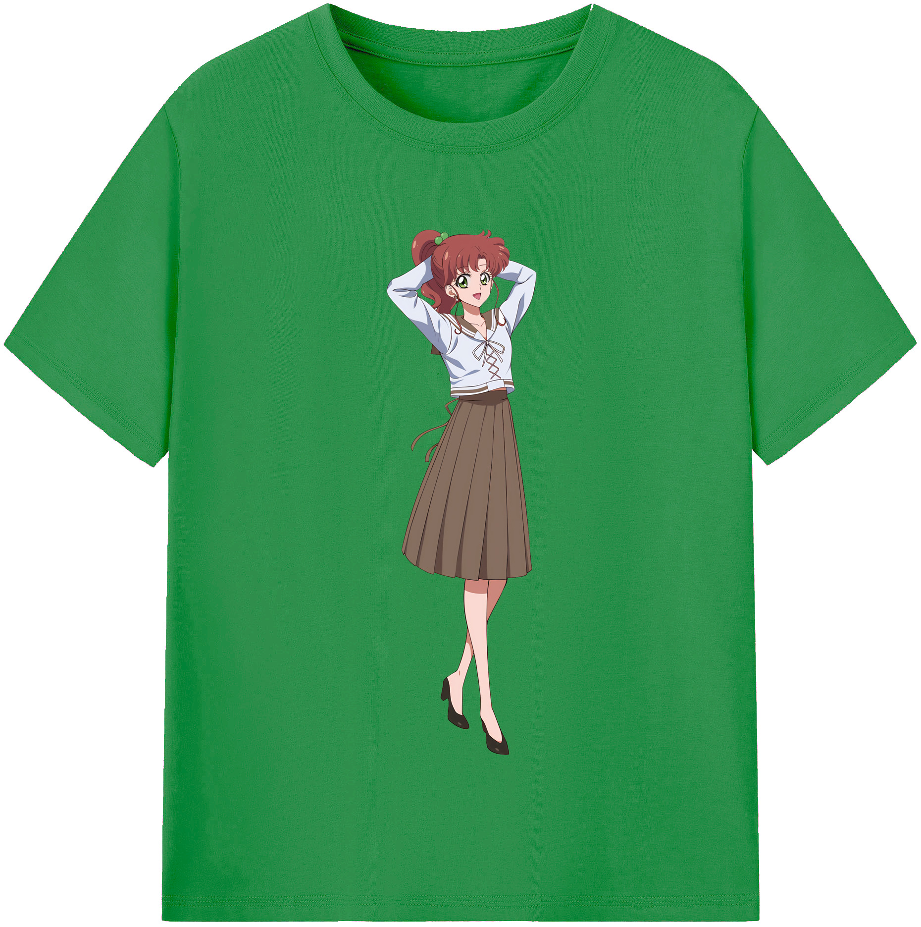 （画像用） 美少女戦士セーラームーン 木野 まこと きの まこと Sailor Moon Kino Makoto （セーラージュピター；Sailor Jupiter） レディースカジュアルプリントTシャツ（綿100％）