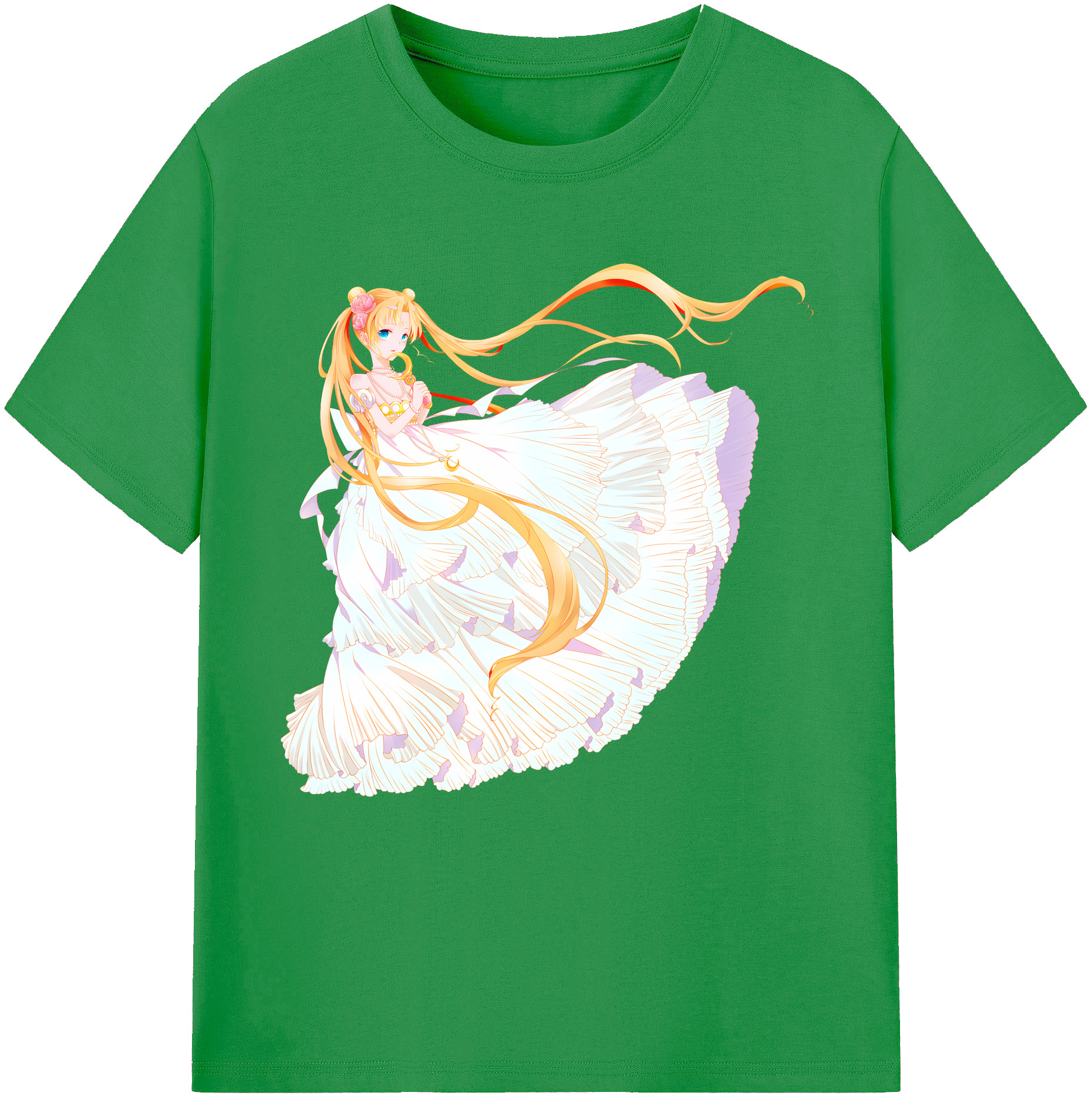 （画像用） 美少女戦士セーラームーン 愛野 美奈子 あいの みなこ Sailor Moon Aino Minako レディースカジュアルプリントTシャツ（綿100％）