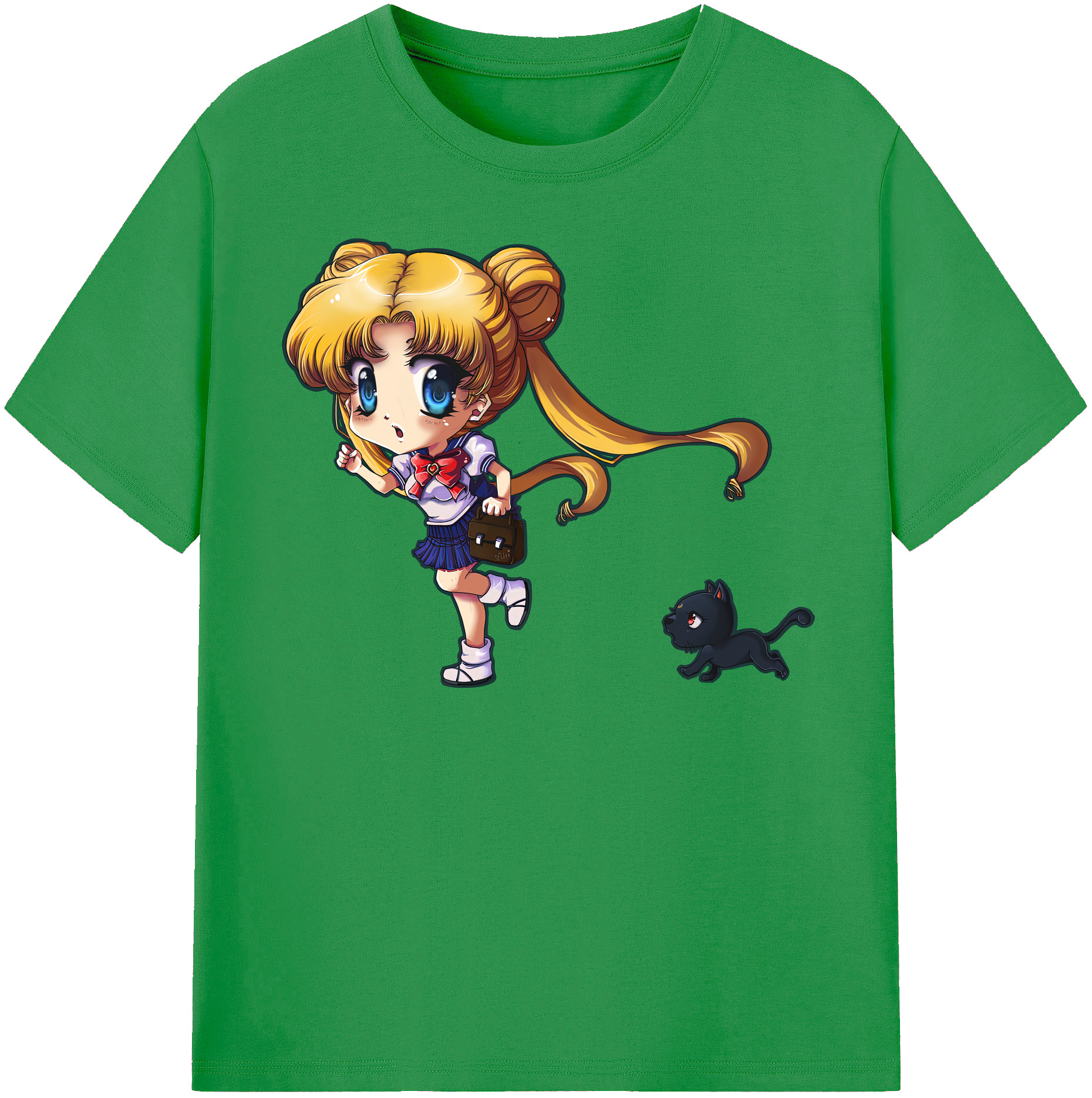 （画像用） 美少女戦士セーラームーン 愛野 美奈子 あいの みなこ Sailor Moon Aino Minako レディースカジュアルプリントTシャツ（綿100％）