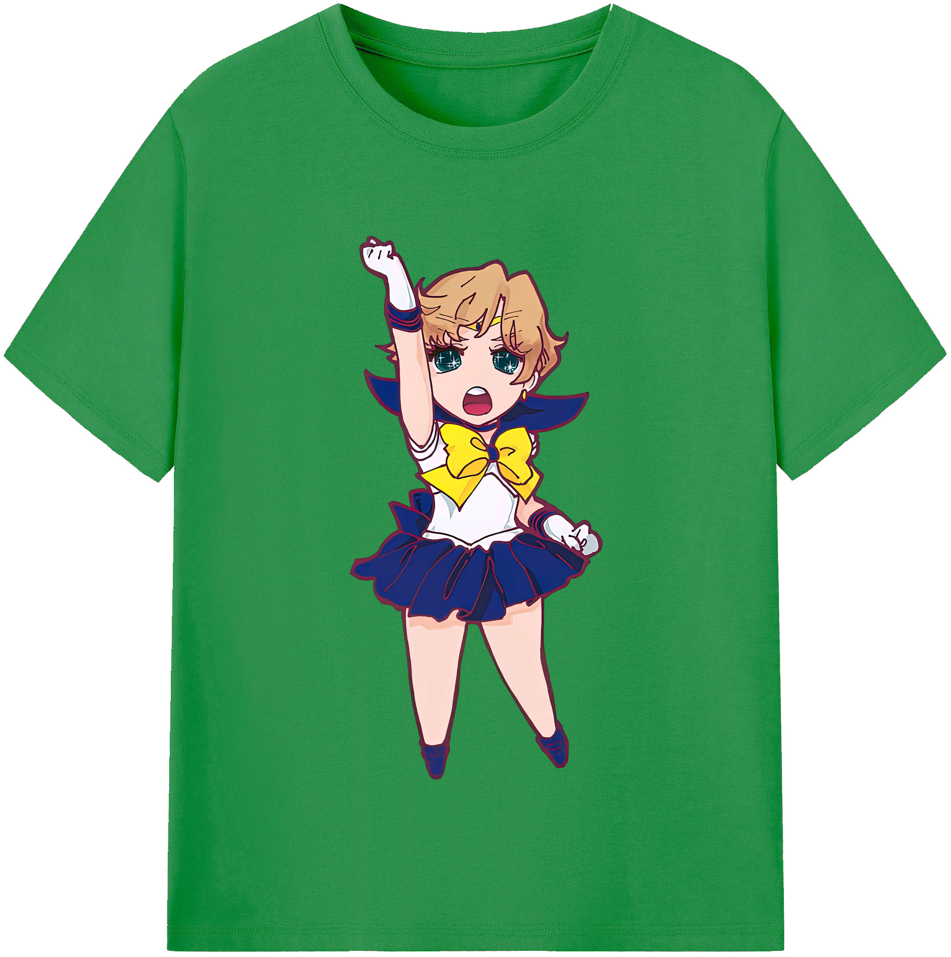 （画像用） 美少女戦士セーラームーン 天王はるか Sailor Moon Tenoh Haruka レディースカジュアルプリントTシャツ（綿100％）