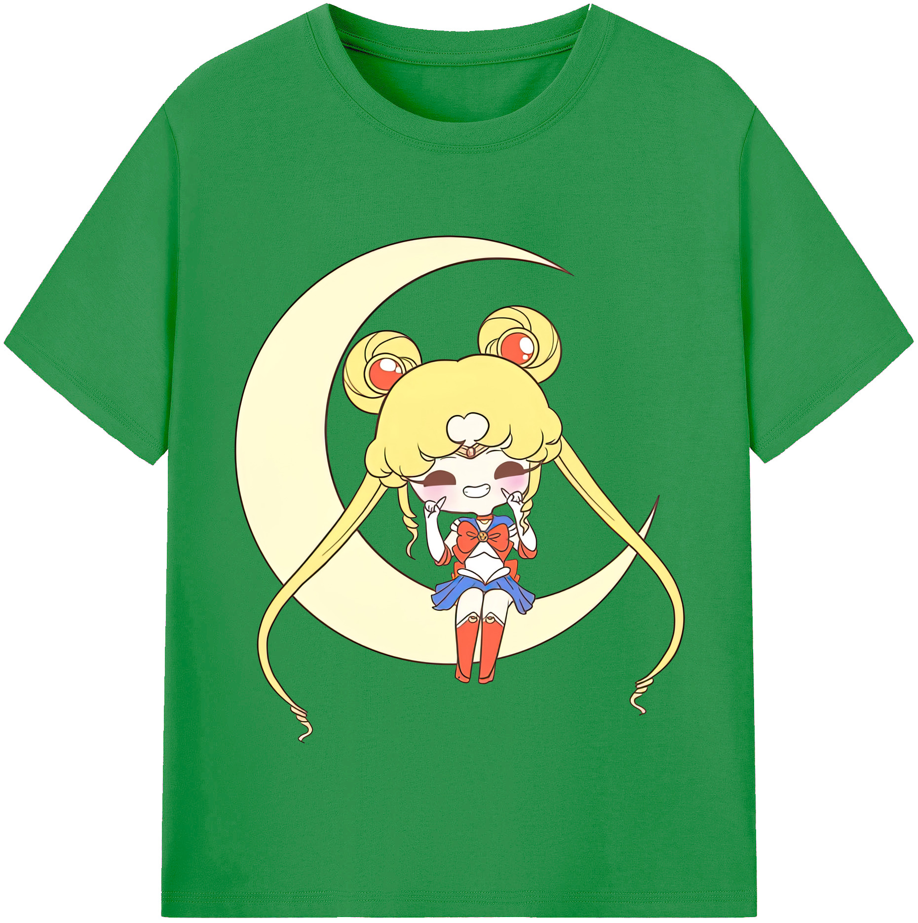 （画像用） 美少女戦士セーラームーン 月野 うさぎ つきの うさぎ Sailor Moon Tsukino Usagi レディースカジュアルプリントTシャツ（綿100％）