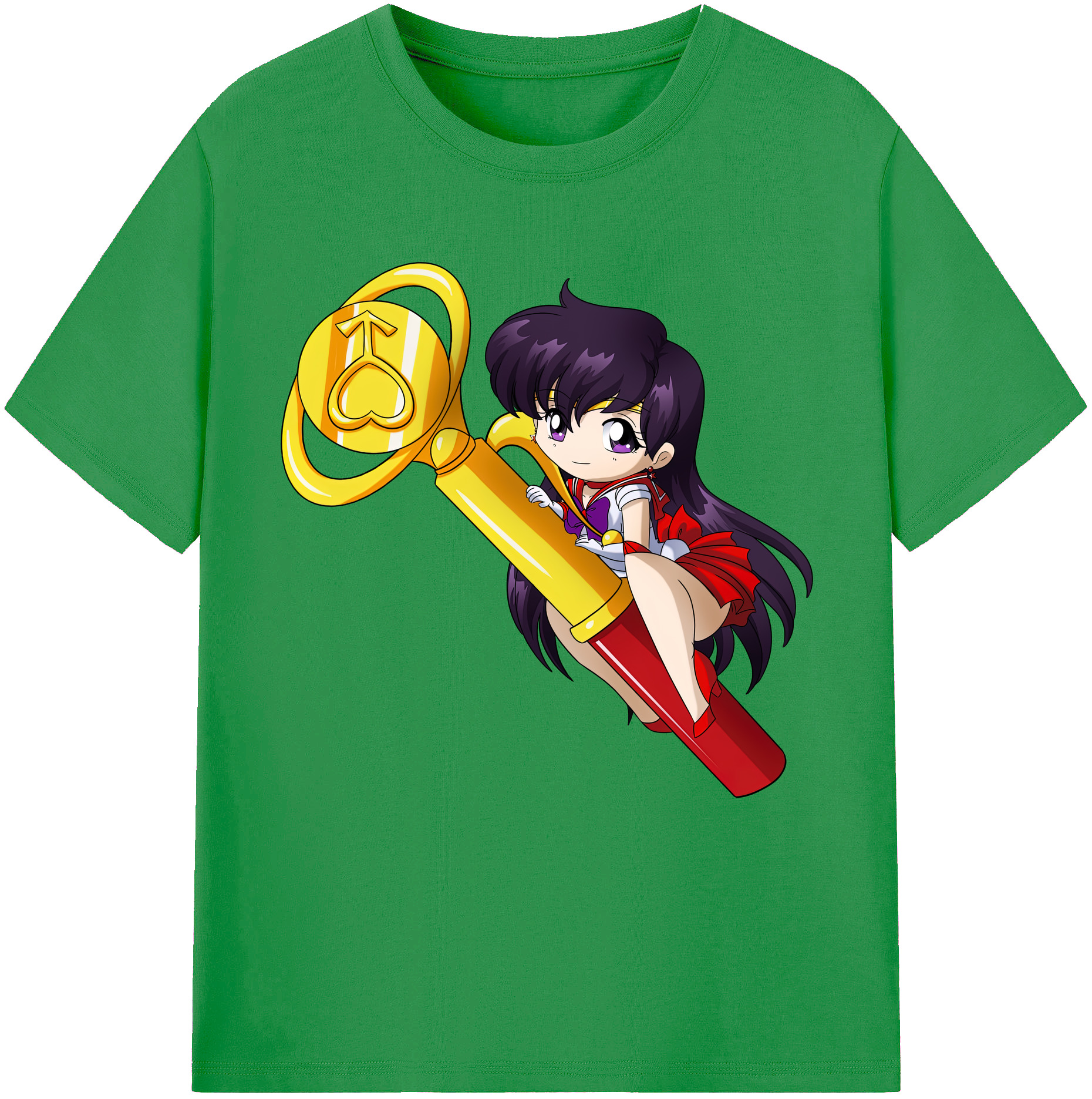 （画像用） 美少女戦士セーラームーン 火野レイ ひの レイ Sailor Moon Hino Rei （セーラーマーズ,Sailor Mars） レディースカジュアルプリントTシャツ（綿100％）