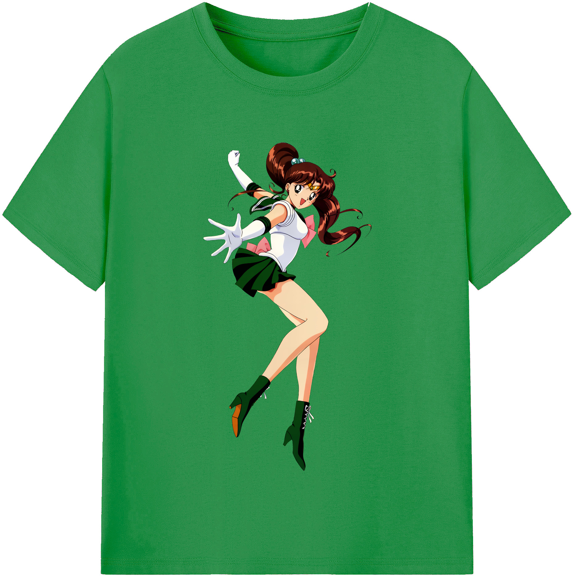 （画像用） 美少女戦士セーラームーン 木野 まこと きの まこと Sailor Moon Kino Makoto （セーラージュピター；Sailor Jupiter） レディースカジュアルプリントTシャツ（綿100％）
