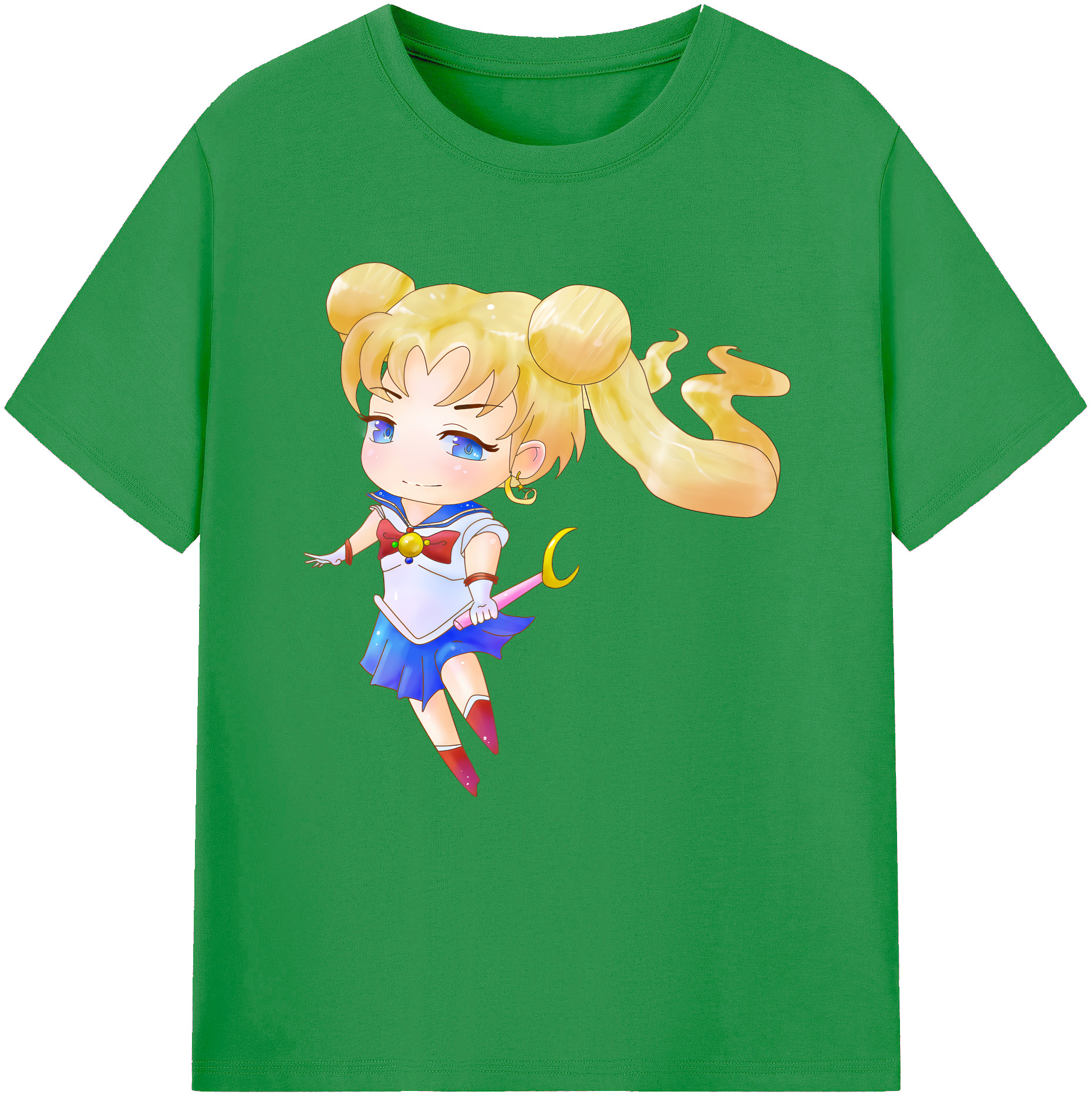 （画像用） 美少女戦士セーラームーン 愛野 美奈子 あいの みなこ Sailor Moon Aino Minako レディースカジュアルプリントTシャツ（綿100％）