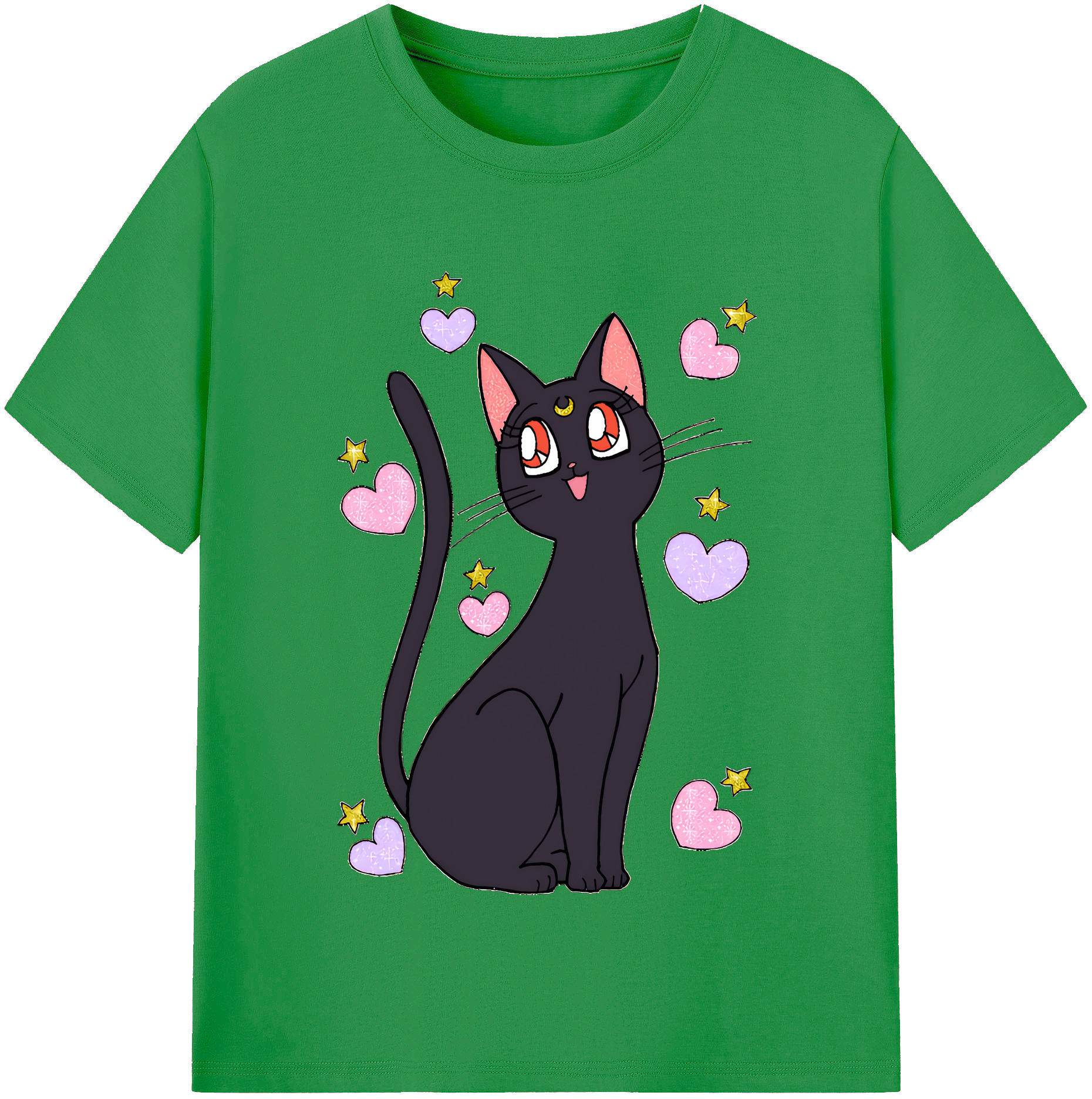 （画像用） 美少女戦士セーラームーン Sailor Moon レディースカジュアルプリントTシャツ（綿100％）