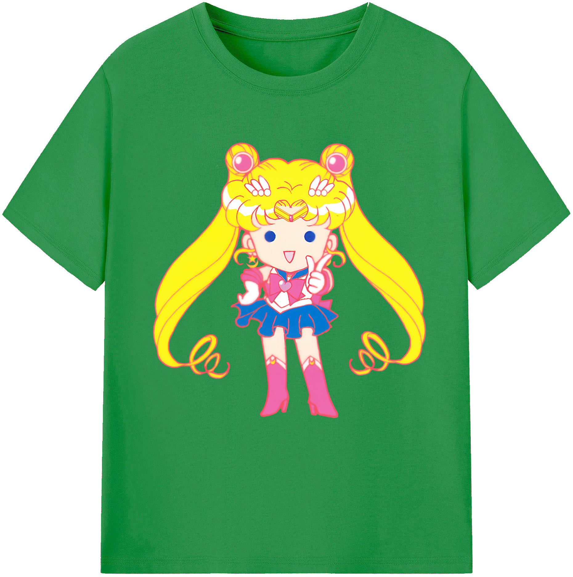 （画像用） 美少女戦士セーラームーン 月野 うさぎ つきの うさぎ Sailor Moon Tsukino Usagi レディースカジュアルプリントTシャツ（綿100％）
