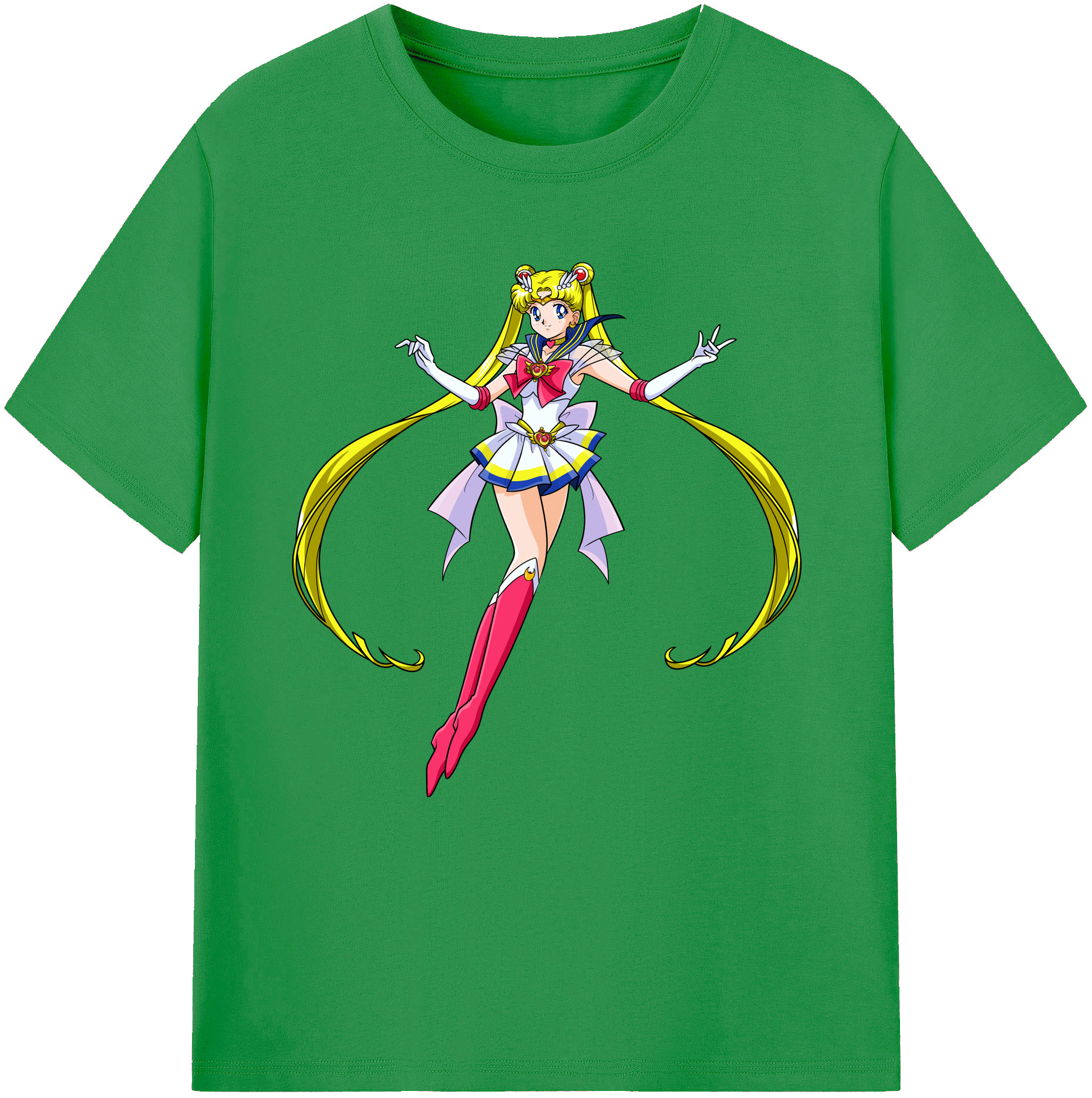 （画像用） 美少女戦士セーラームーン 月野 うさぎ つきの うさぎ Sailor Moon Tsukino Usagi レディースカジュアルプリントTシャツ（綿100％）