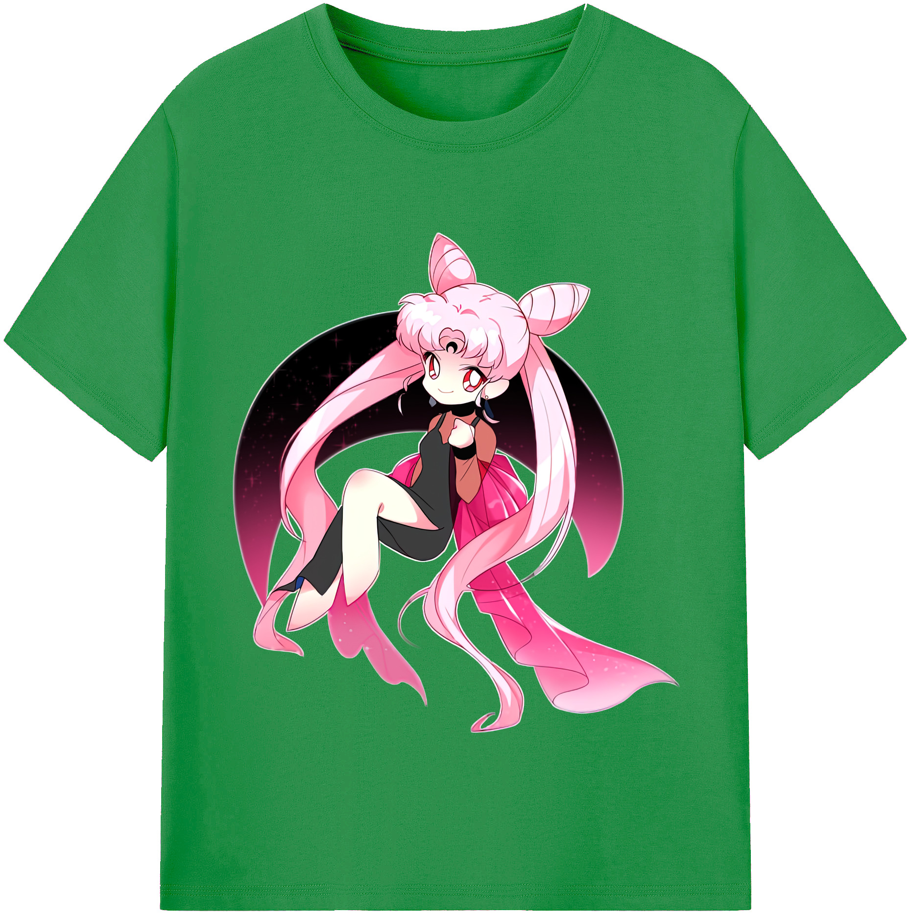 （画像用） 美少女戦士セーラームーン ちびうさ Sailor Moon Chibiusa Tsukino Usagi Small Lady Serenity レディースカジュアルプリントTシャツ（綿100％）