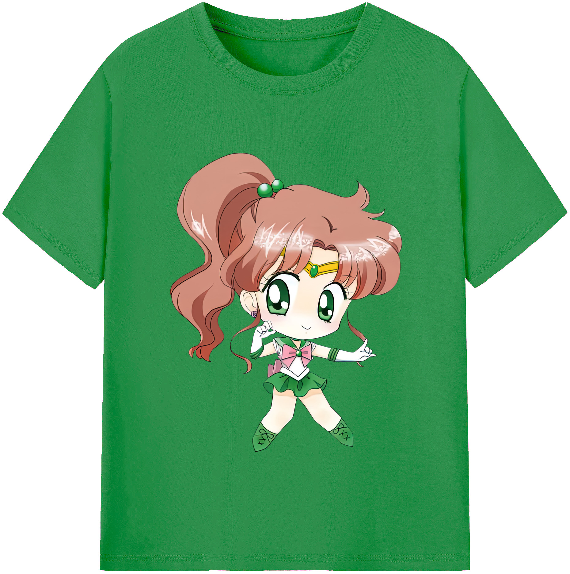 （画像用） 美少女戦士セーラームーン 木野 まこと きの まこと Sailor Moon Kino Makoto （セーラージュピター；Sailor Jupiter） レディースカジュアルプリントTシャツ（綿100％）
