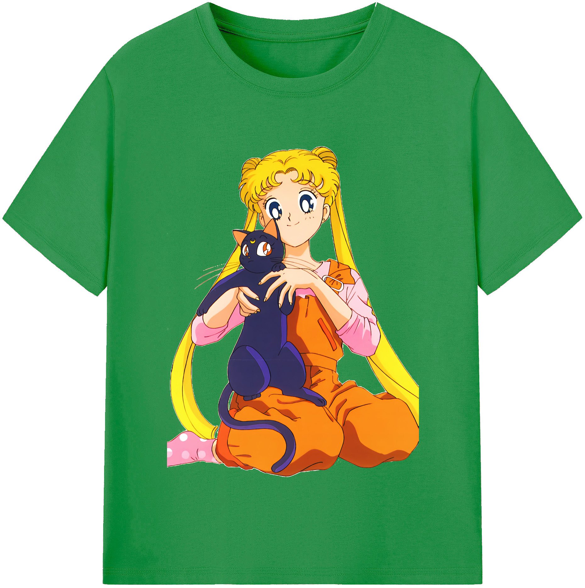 （画像用） 美少女戦士セーラームーン 愛野 美奈子 あいの みなこ Sailor Moon Aino Minako レディースカジュアルプリントTシャツ（綿100％）