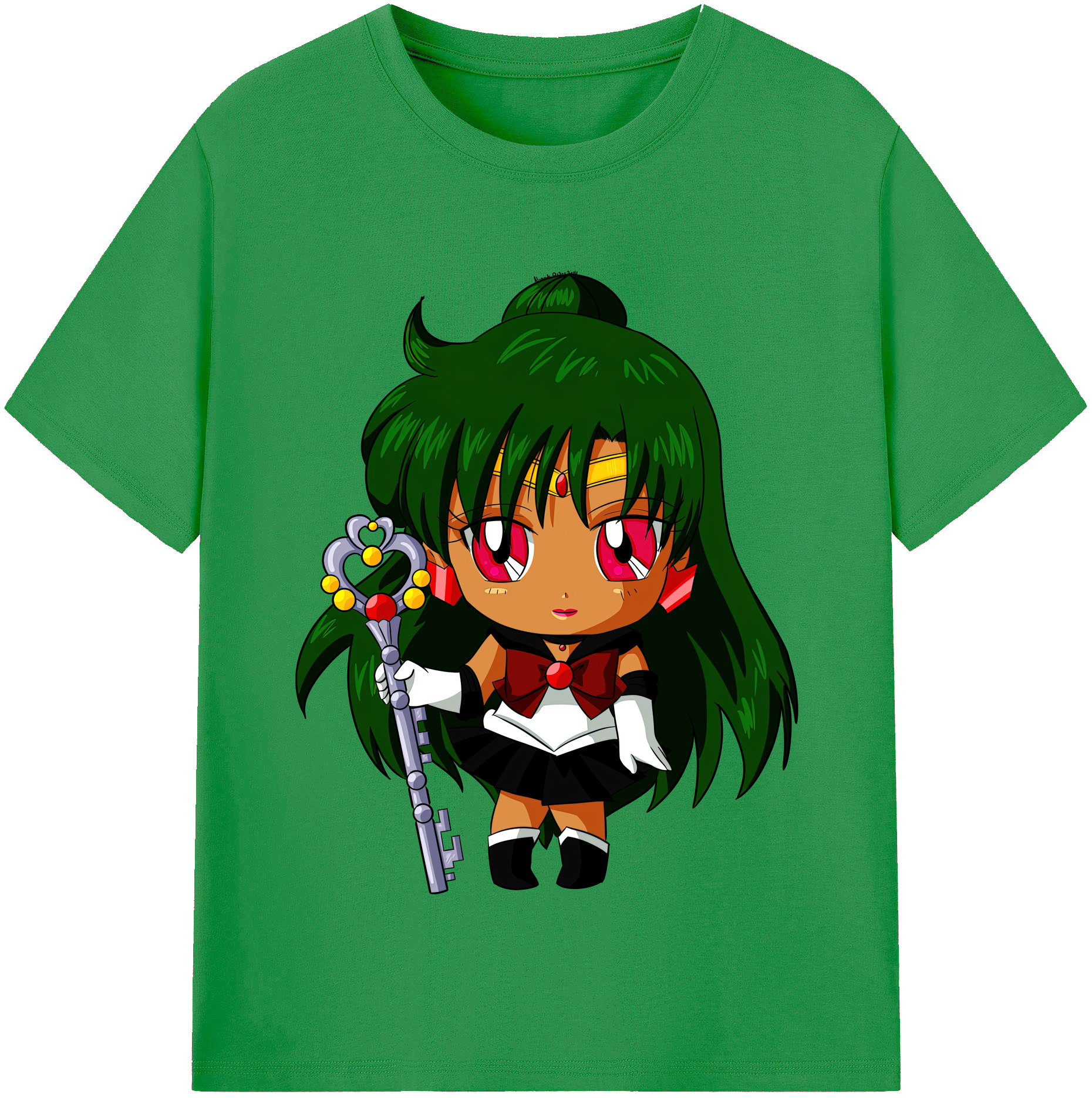 （画像用） 美少女戦士セーラームーン 冥王せつな Sailor Moon Meiou Setsuna レディースカジュアルプリントTシャツ（綿100％）