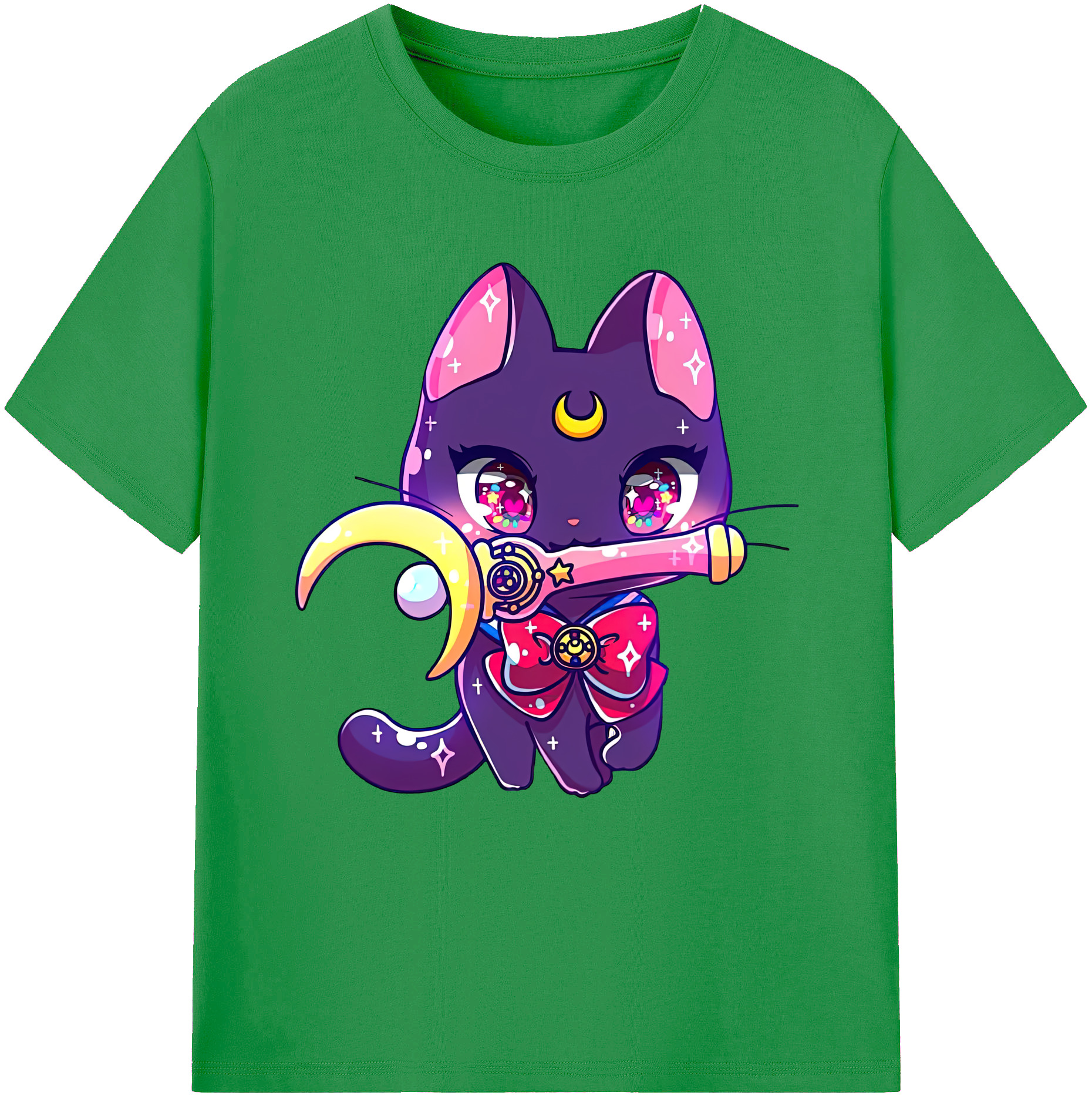 （画像用） 美少女戦士セーラームーン Sailor Moon レディースカジュアルプリントTシャツ（綿100％）